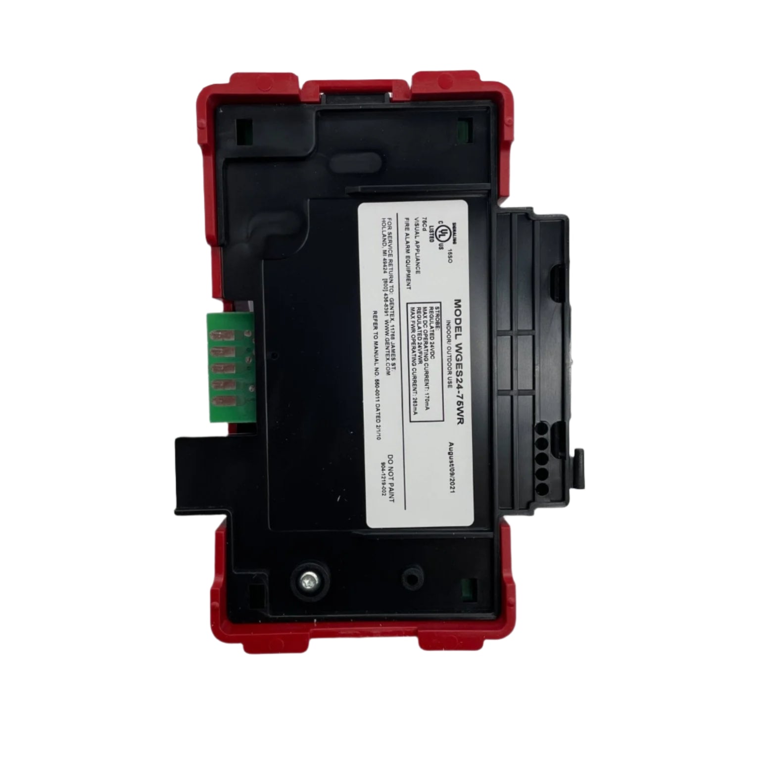 Gentex WGES24-75WR Evacuation Outdoor Strobe - The Fire Alarm Supplier