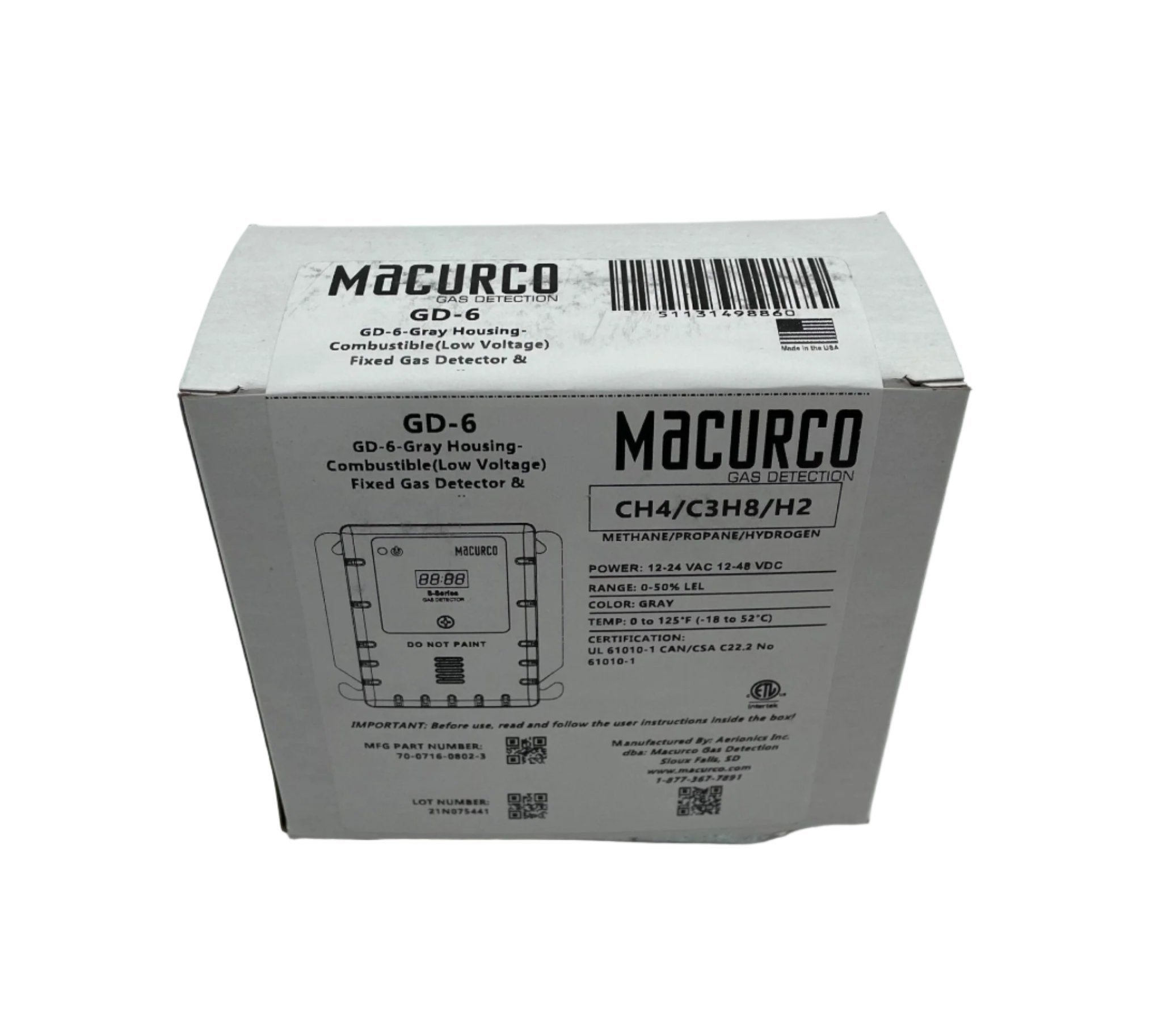 Macurco GD-6 - The Fire Alarm Supplier