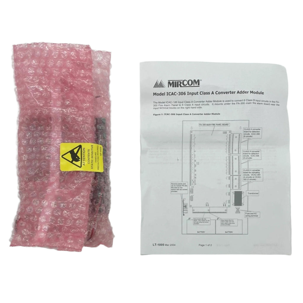 Booster Module Mircom Mircom ICAC-306 Input Class A Converter Adder Module - The Fire Alarm ...