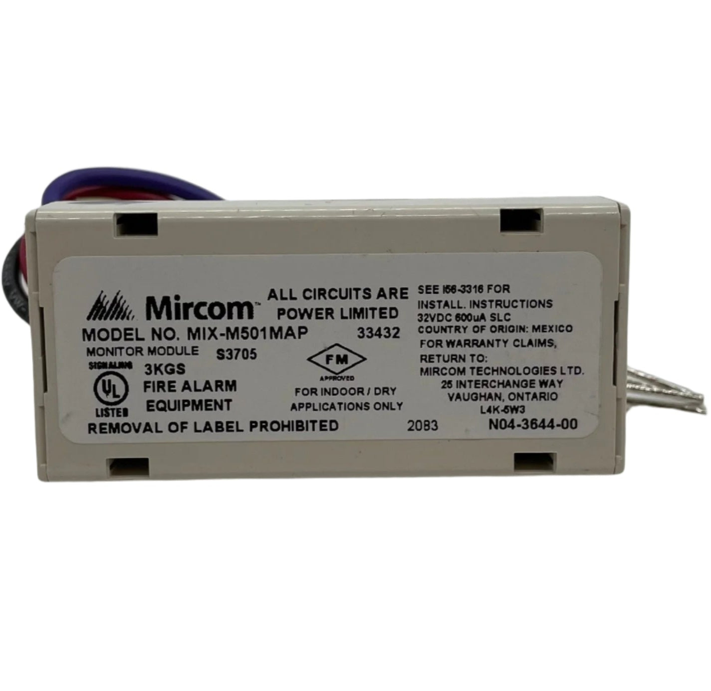 Mircom MIX-M501MAP Mini Monitor Module - The Fire Alarm Supplier