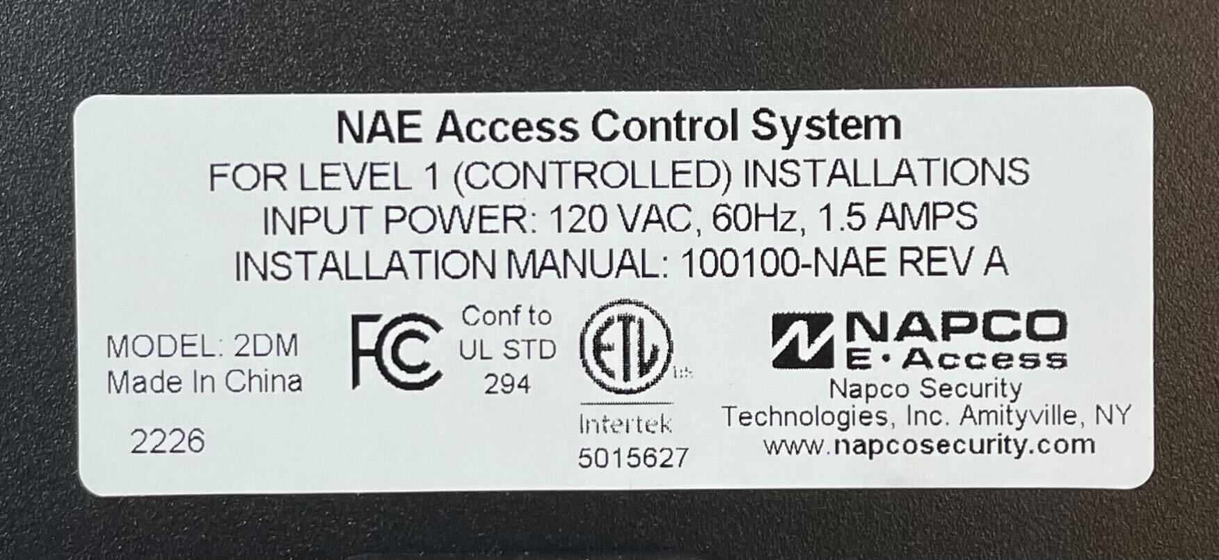 Napco NAE-2DM - The Fire Alarm Supplier