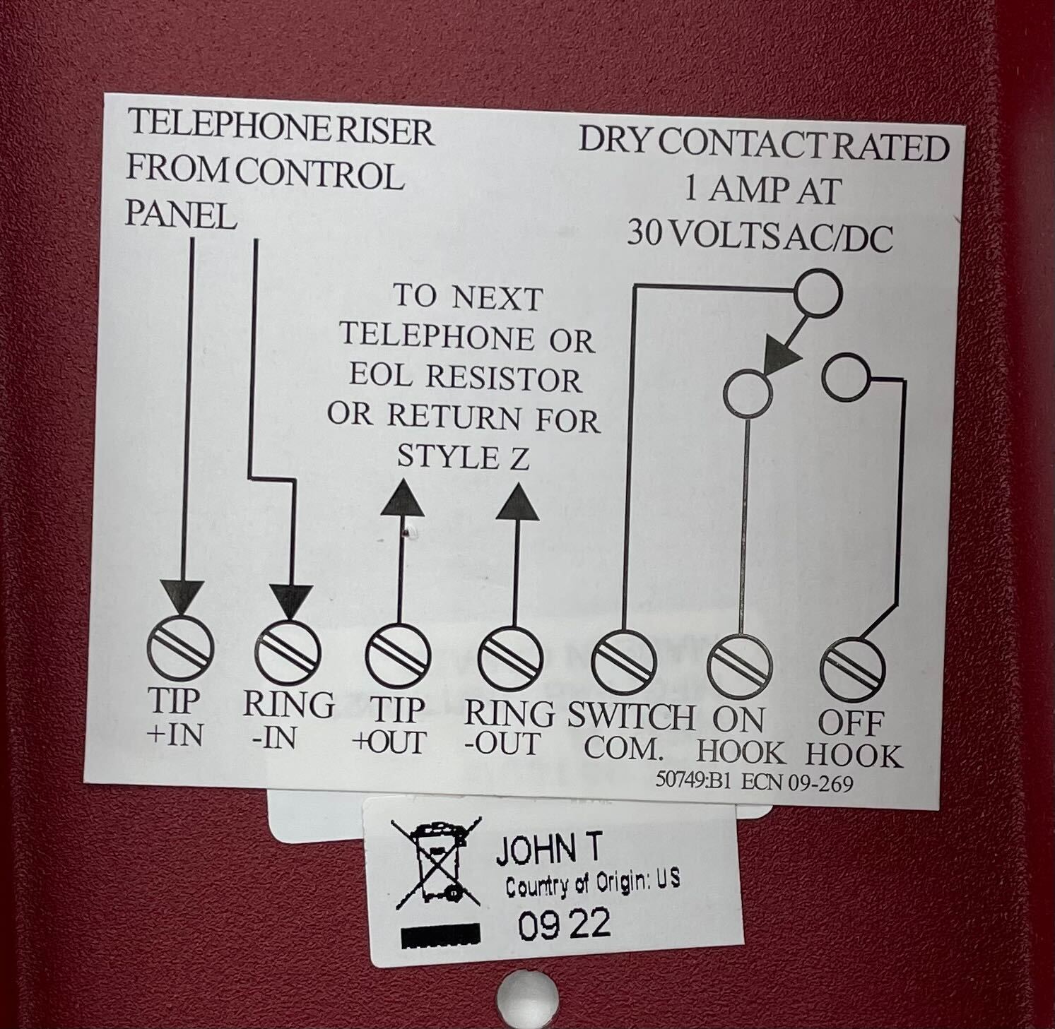 Notifier AFAWS-TELA - The Fire Alarm Supplier