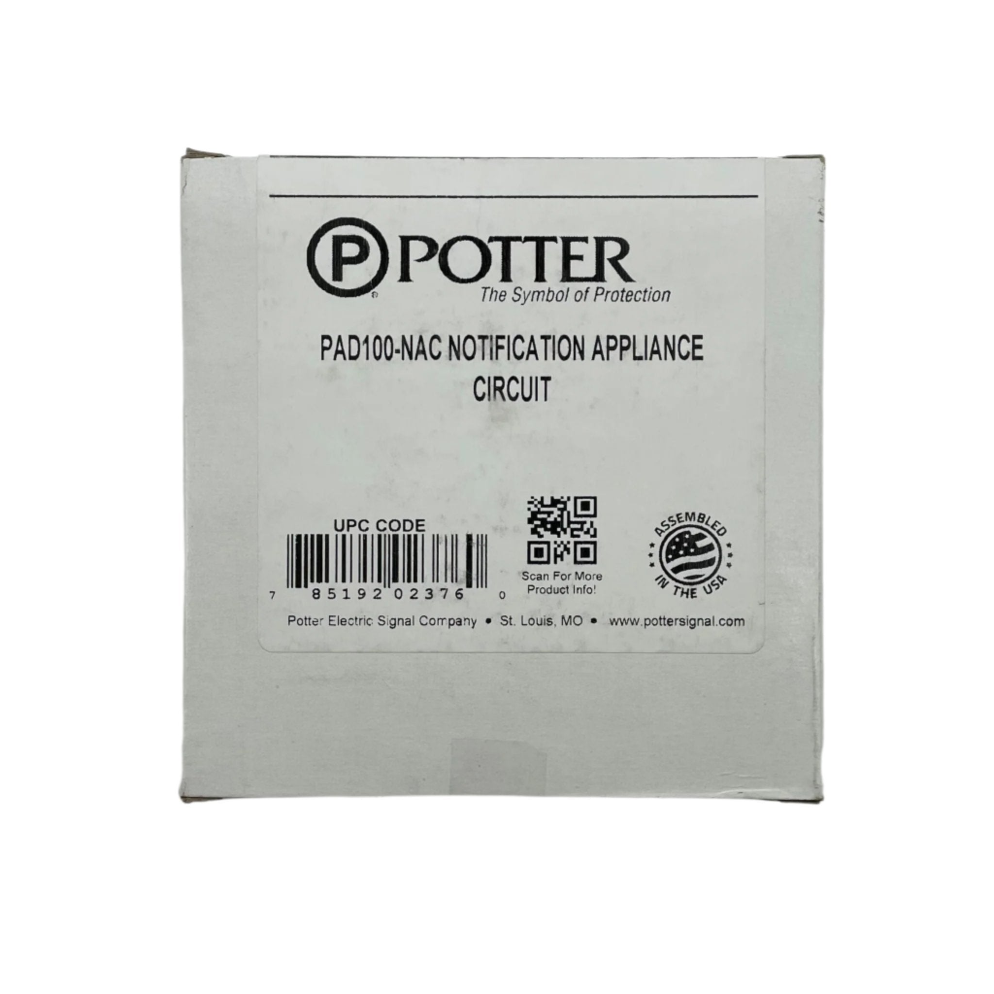 Potter PAD100-NAC notification appliance circuit module for fire alarm systems, shown in the image.