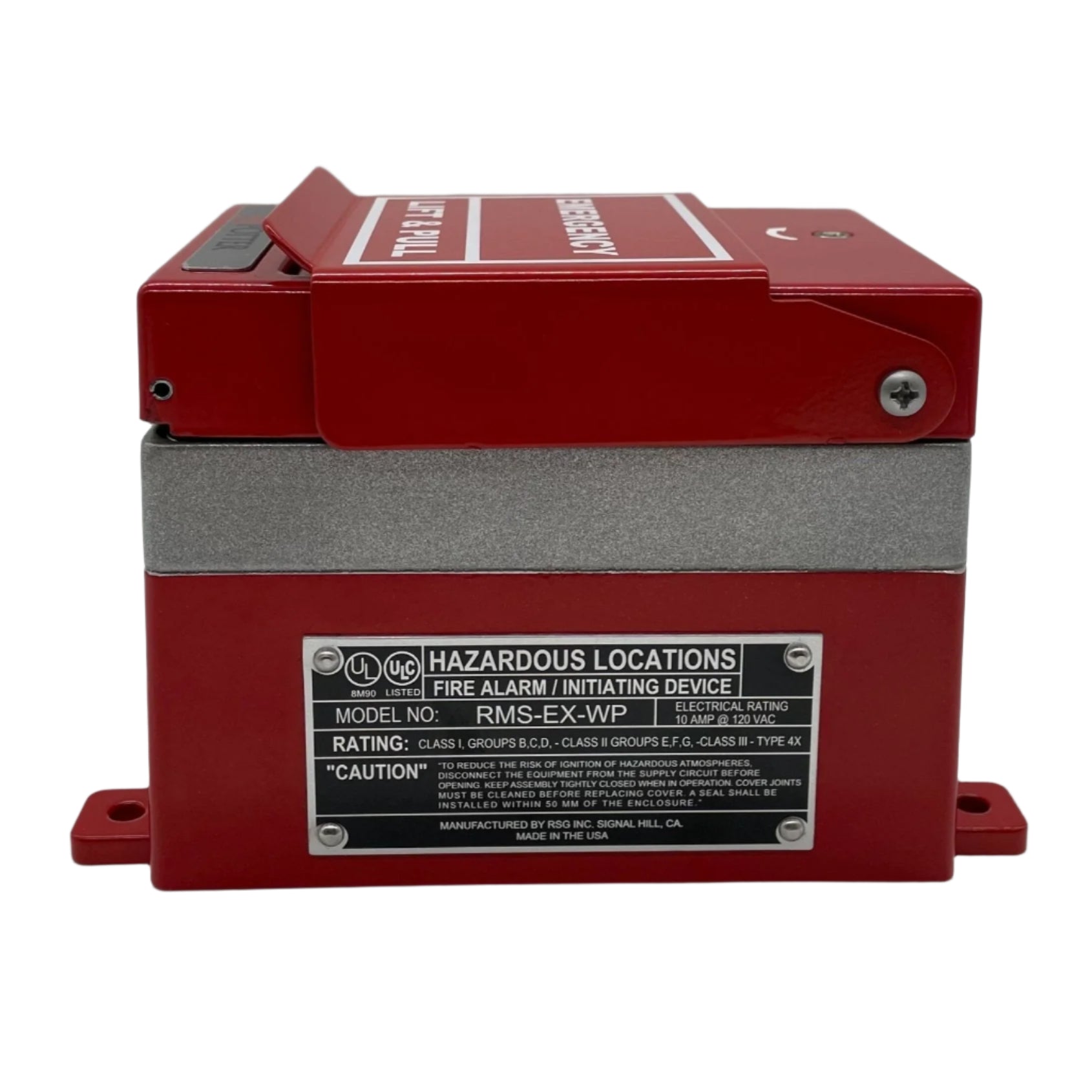 Potter RMS-6T-EXP-WP Explosion-Proof Manual Fire Alarm Pull