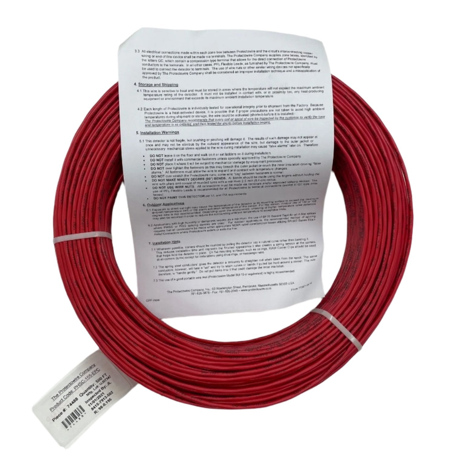 Protectowire PHSC-155-EPC Linear Heat Detector Cable (500 feet