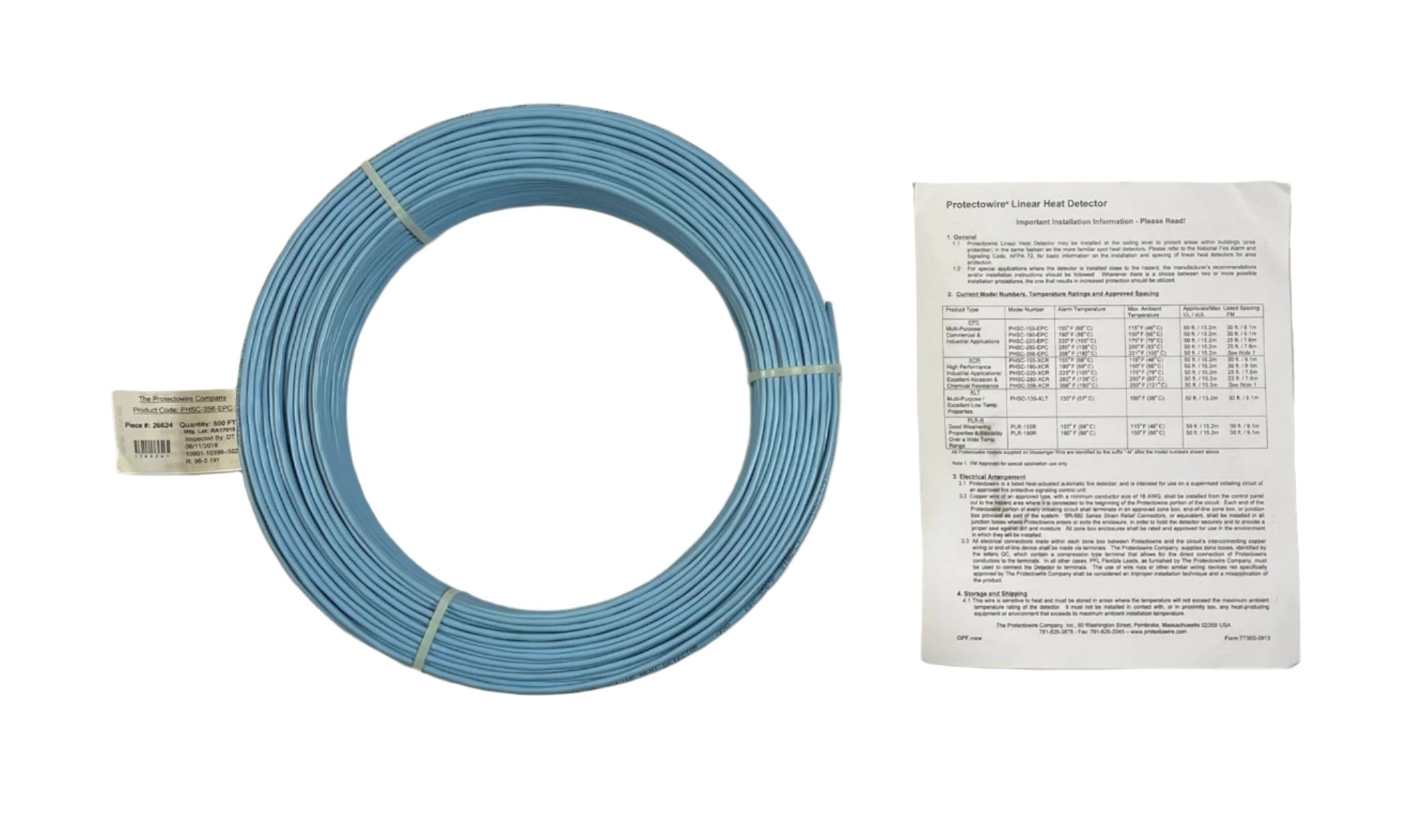 Protectowire PHSC-356-EPC 500FT Linear Heat Detector Wire - The Fire Alarm Supplier