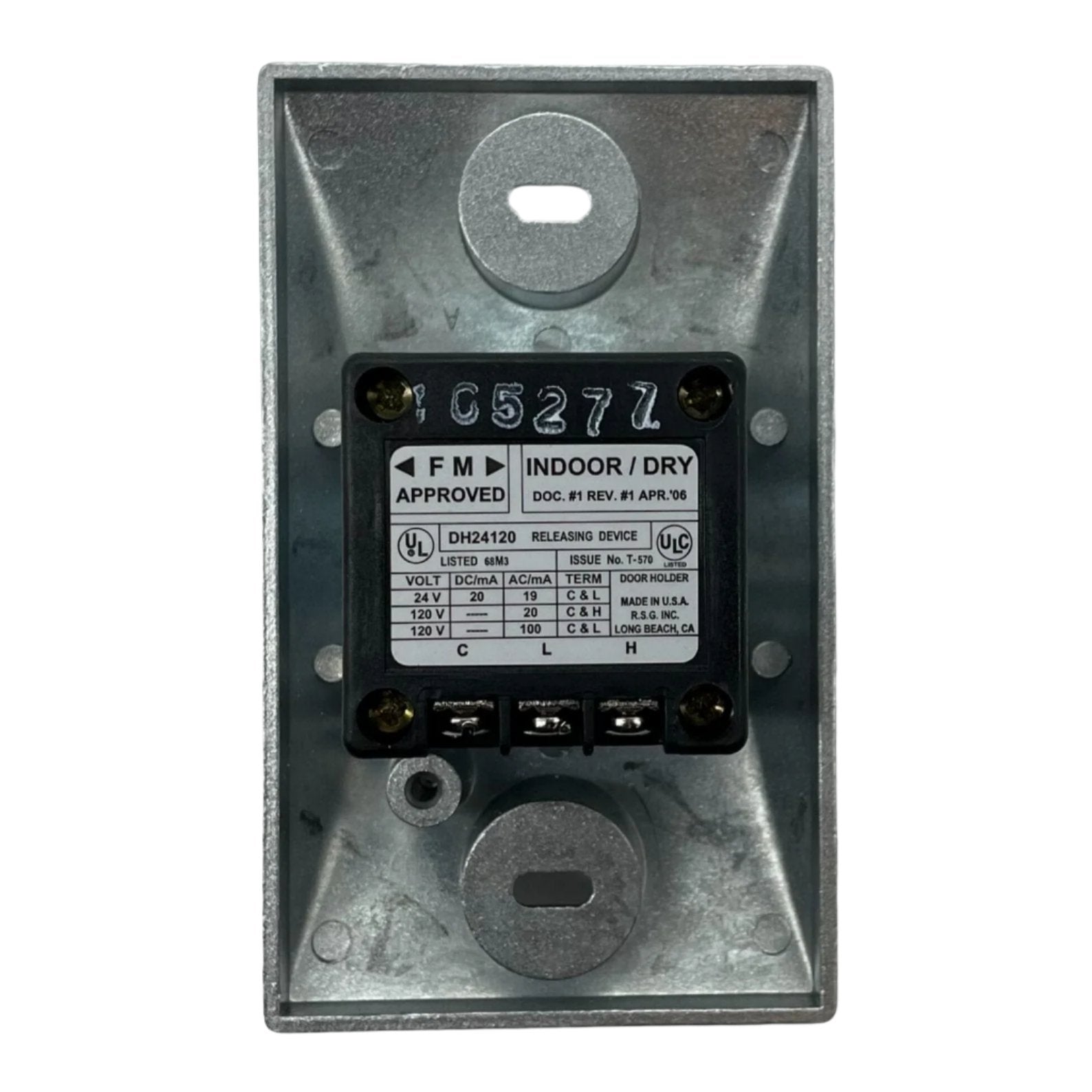 RSG DH24120SPC Electromagnetic Fire Door Holder - The Fire Alarm