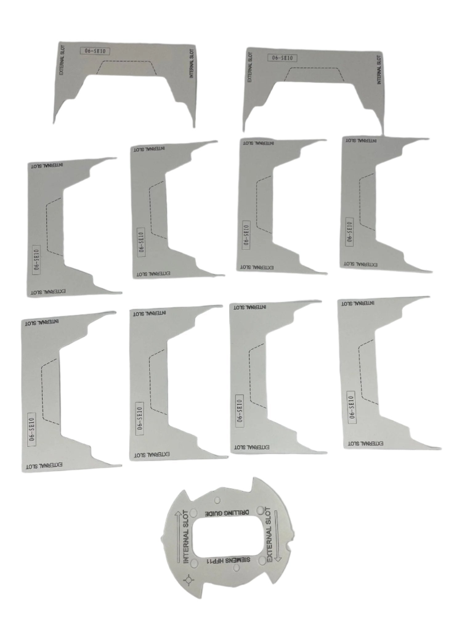 Siemens 06-SE10 HFP-11 baffles, industrial equipment components, showing metal baffle panels with mounting features