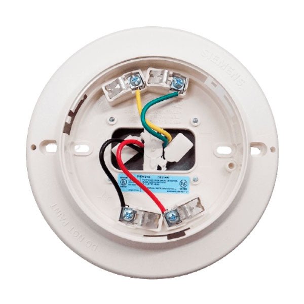 Siemens DB-HR detector base relay surface mount, low profile, 4-wire connection for fire alarm systems, shown in natural view