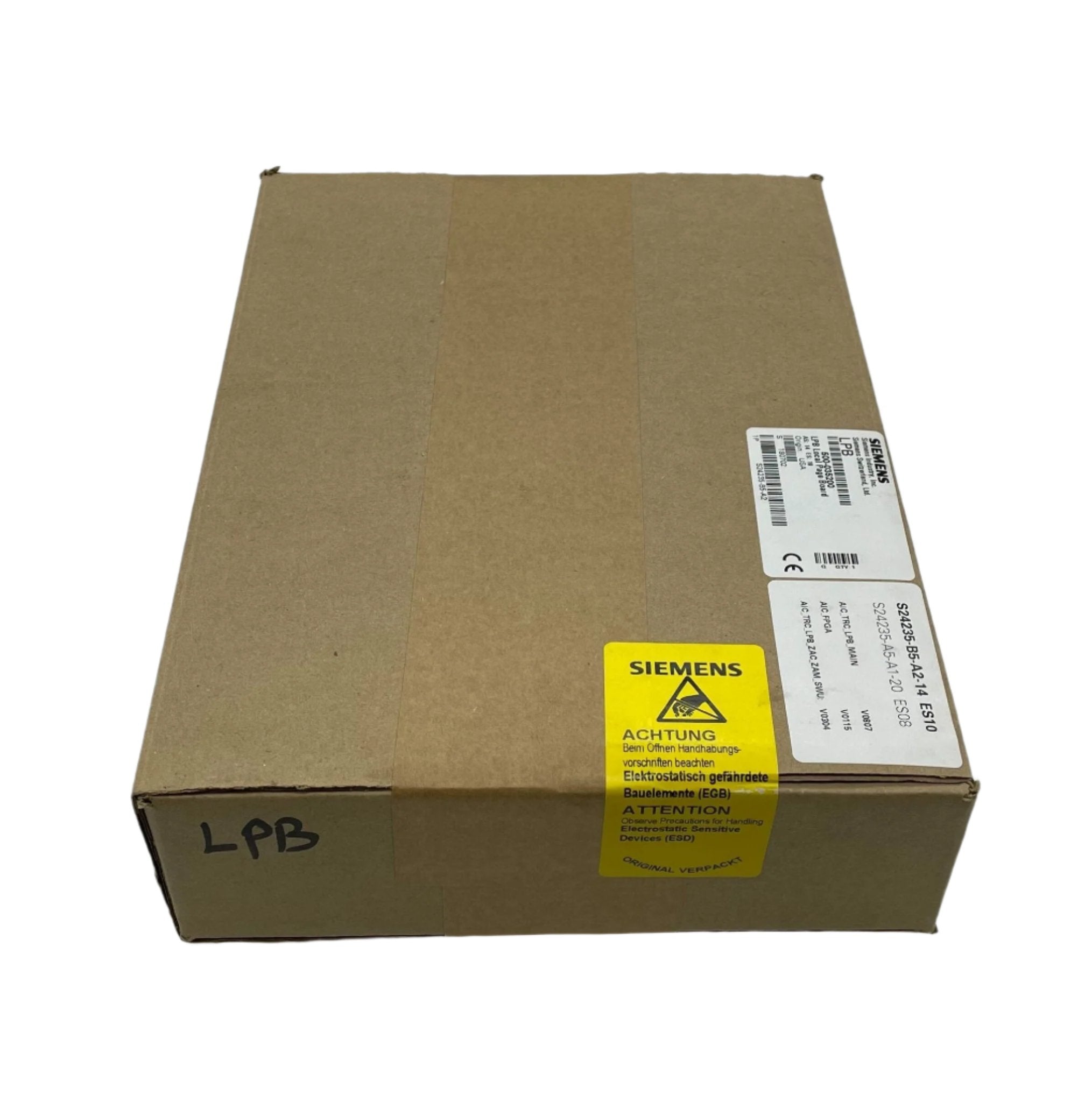 Siemens LPB Local Page Card Mounts, industrial electronic cards with mounting brackets for control panels.
