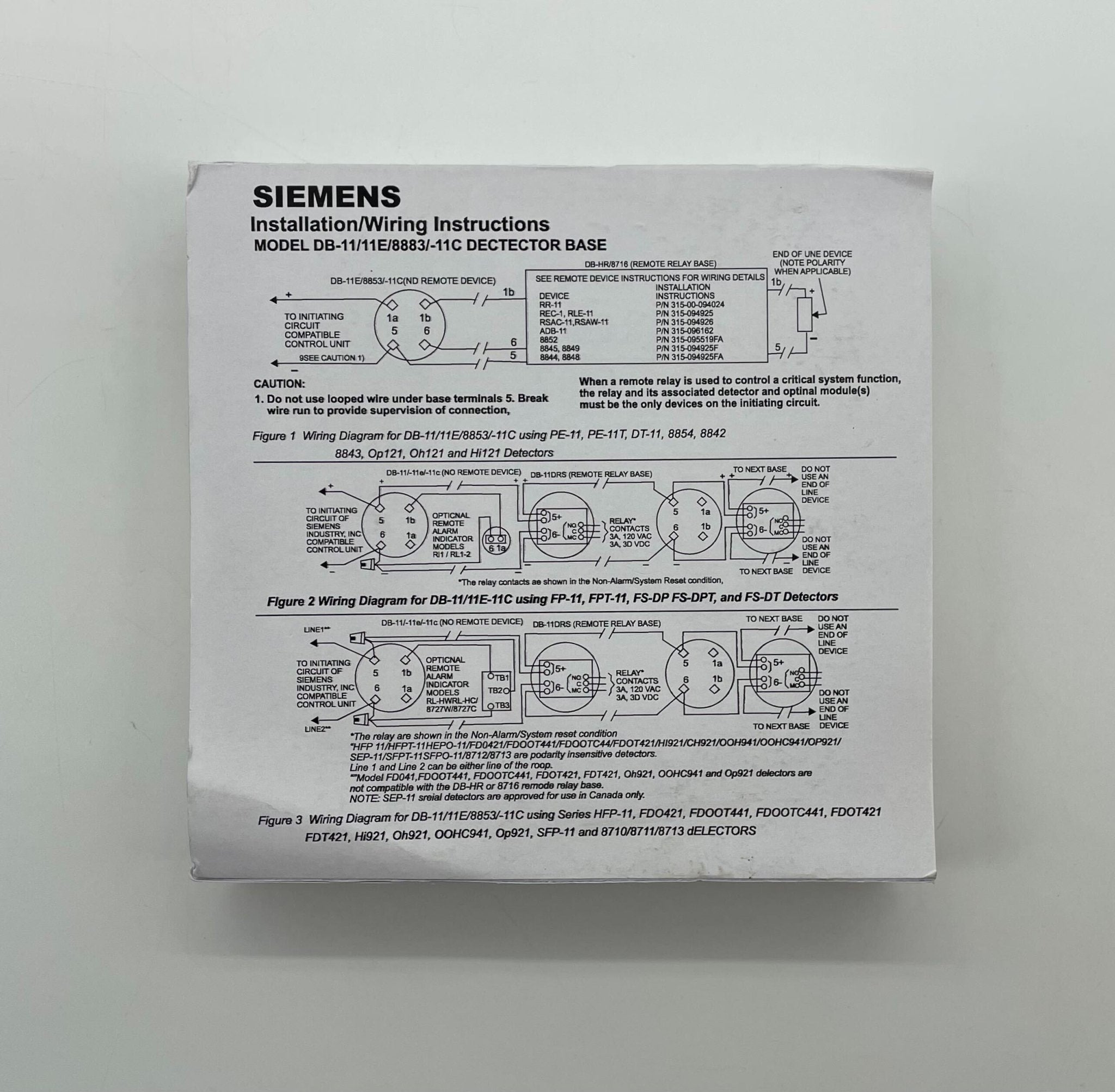 Siemens DB-11E - The Fire Alarm Supplier