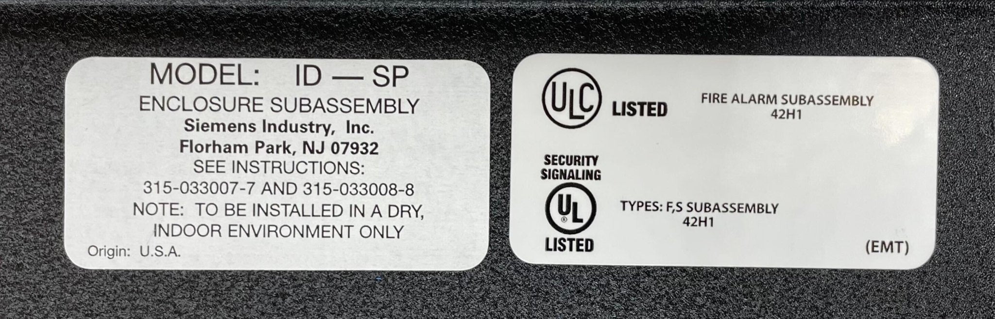 Siemens ID-SP - The Fire Alarm Supplier