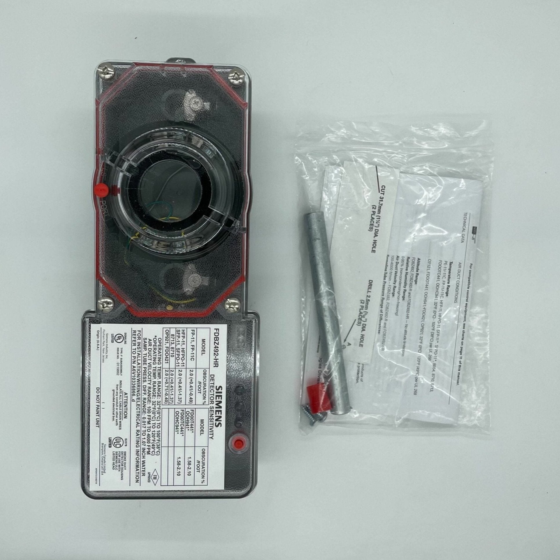 Siemens FDBZ492-HR (S54319-B23-A1) Duct Detector 2-Wire