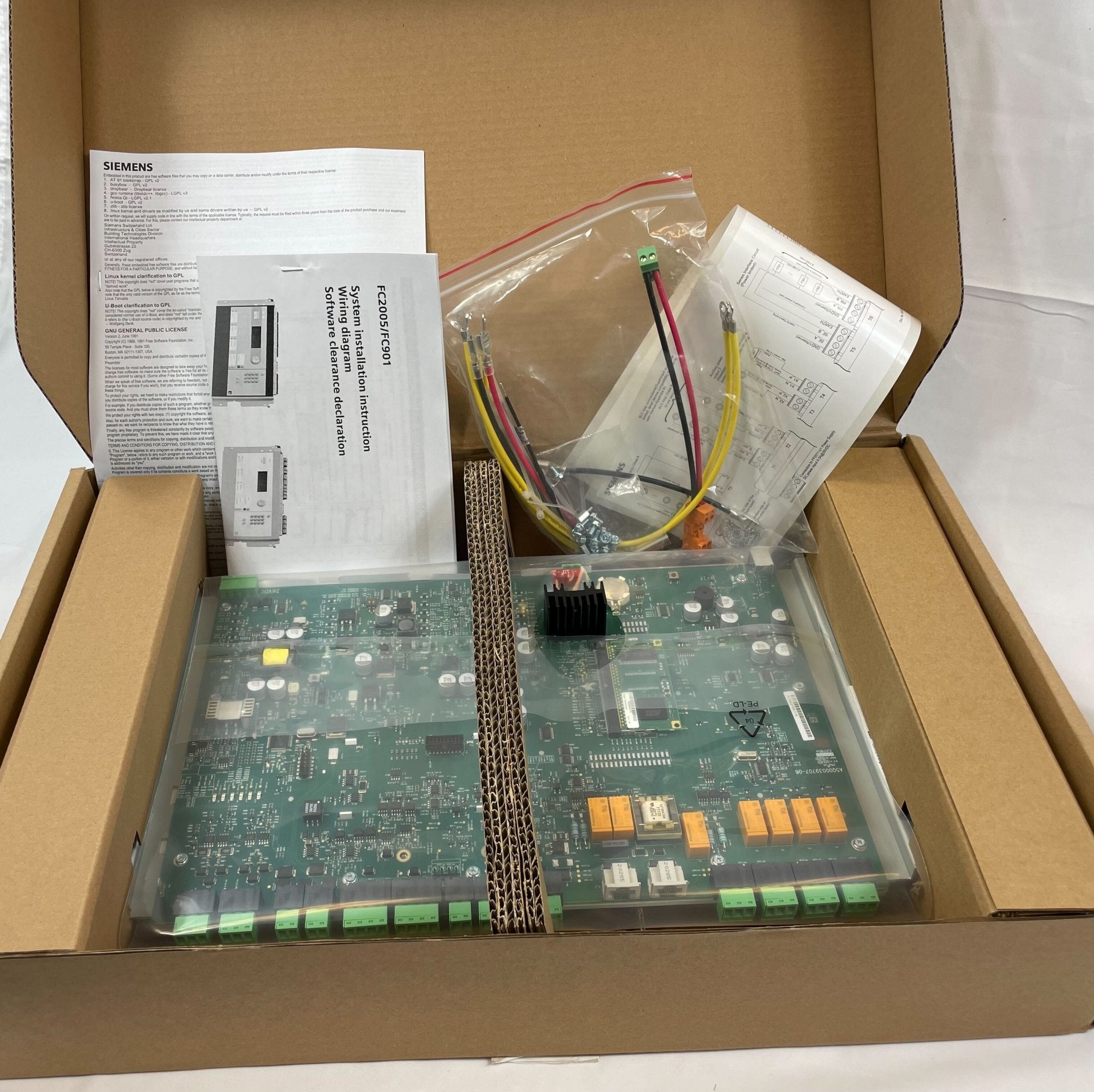 Siemens FC901-U3 50-point electronic fire alarm kit main board with 170W power supply, designed for fire alarm systems.