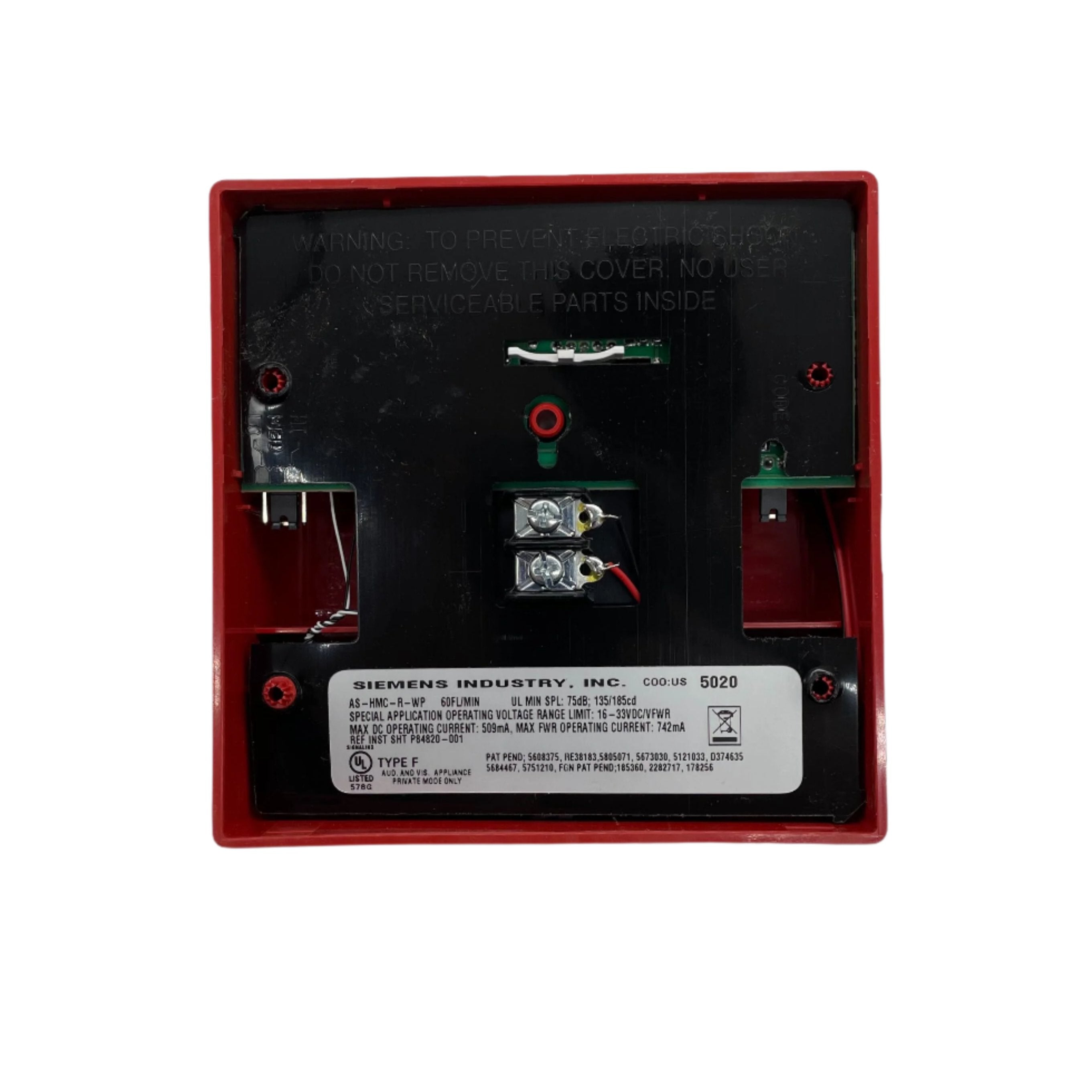 Siemens AS-HMC-R-WP (500-636183) Horn Hi Multi Candela Wall Red - The Fire Alarm Supplier