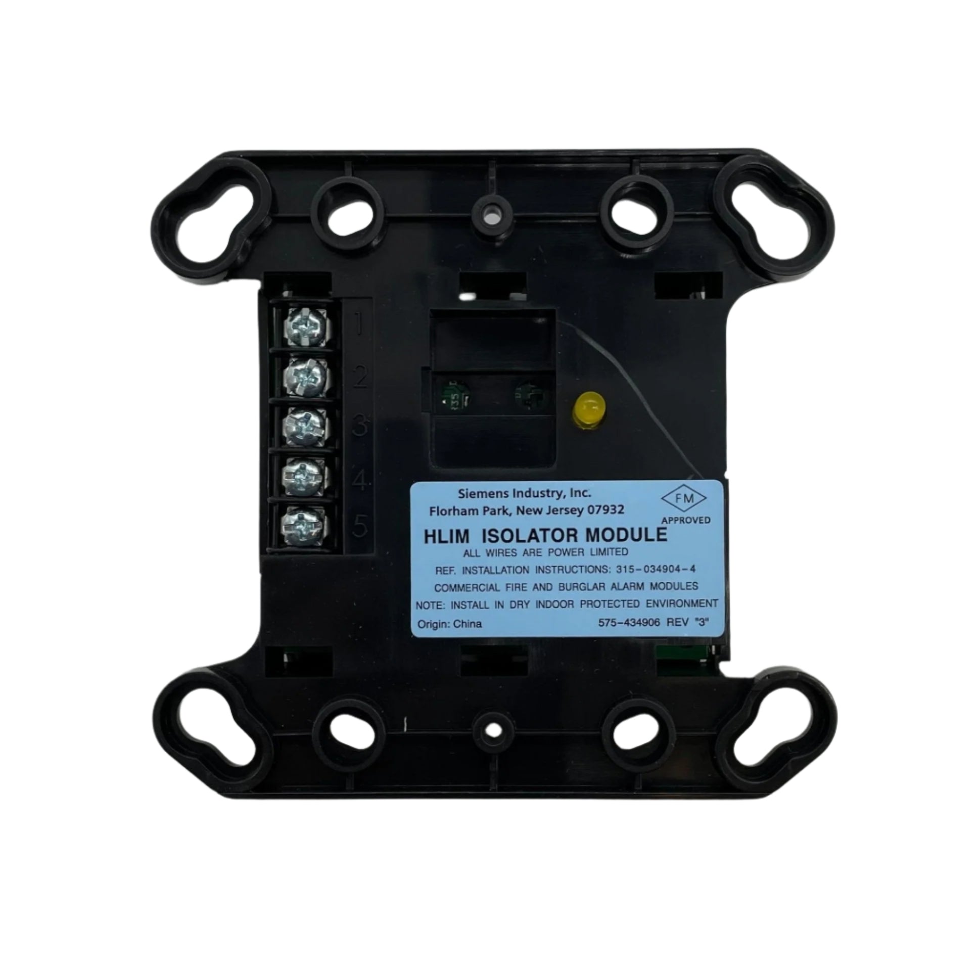 Siemens HLIM 500-033170 line isolator module with multiple connection points and black plastic housing for electrical isolation.
