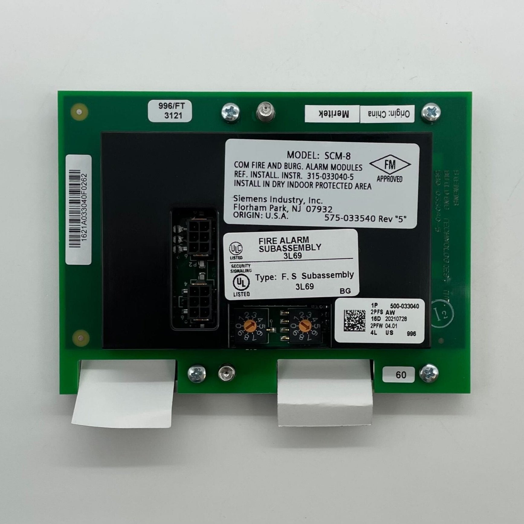 Siemens SCM-8 (8) Switch Module. Mounts To Id-Mp - The Fire Alarm Supplier
