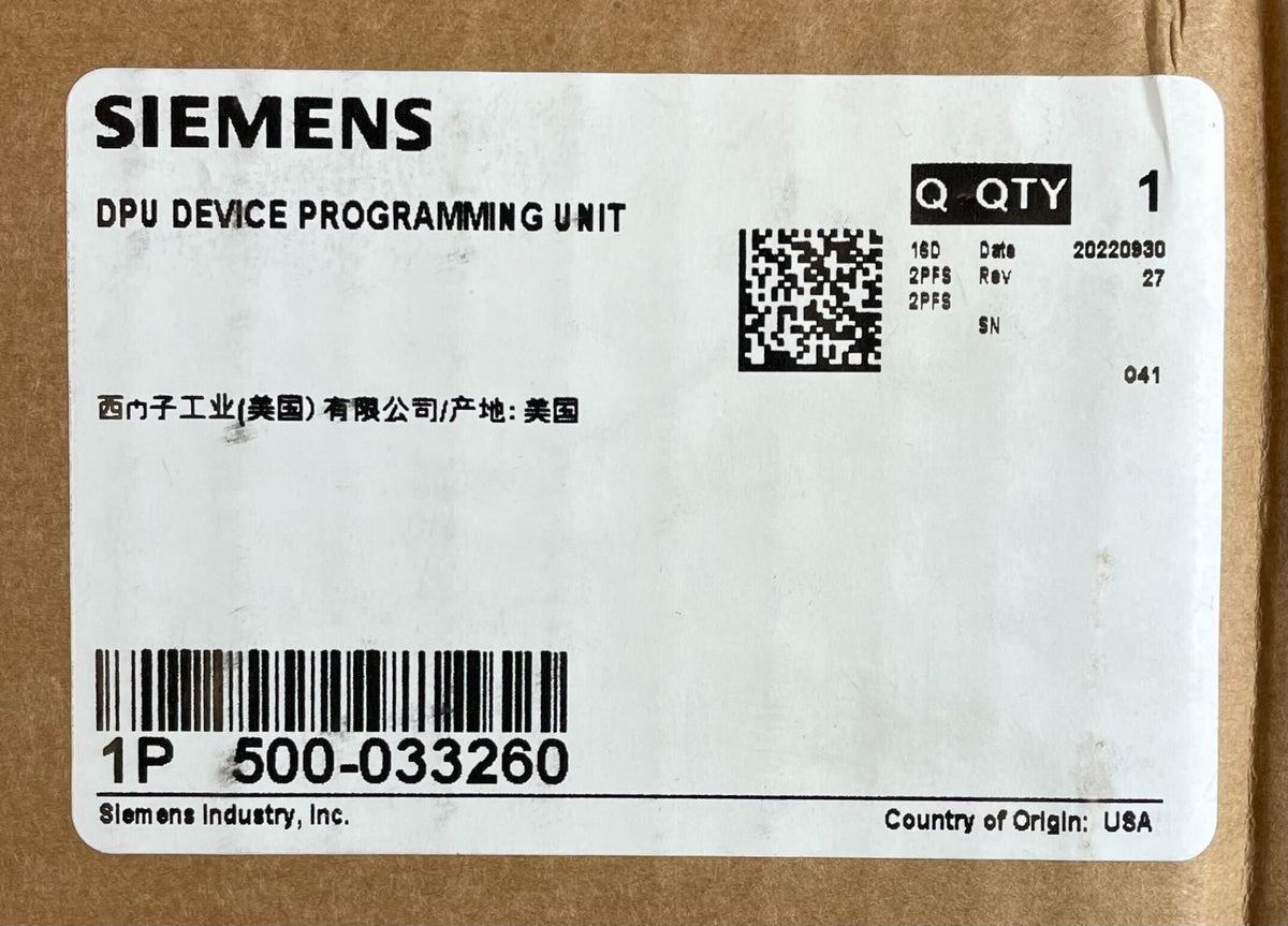 Siemens DPU (500-033260) Device Programmer Loop Tester - The Fire Alarm ...