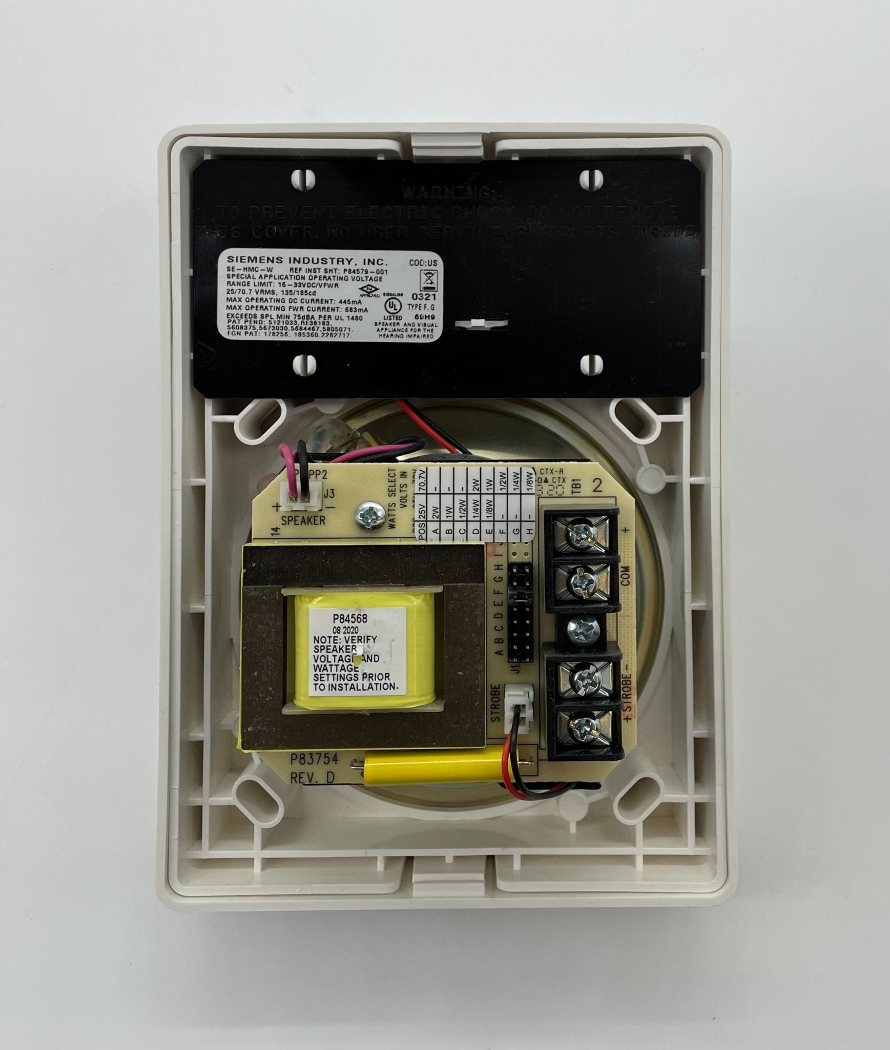 Siemens SE-HMC-W Multi-Candela White Speaker - The Fire Alarm Supplier