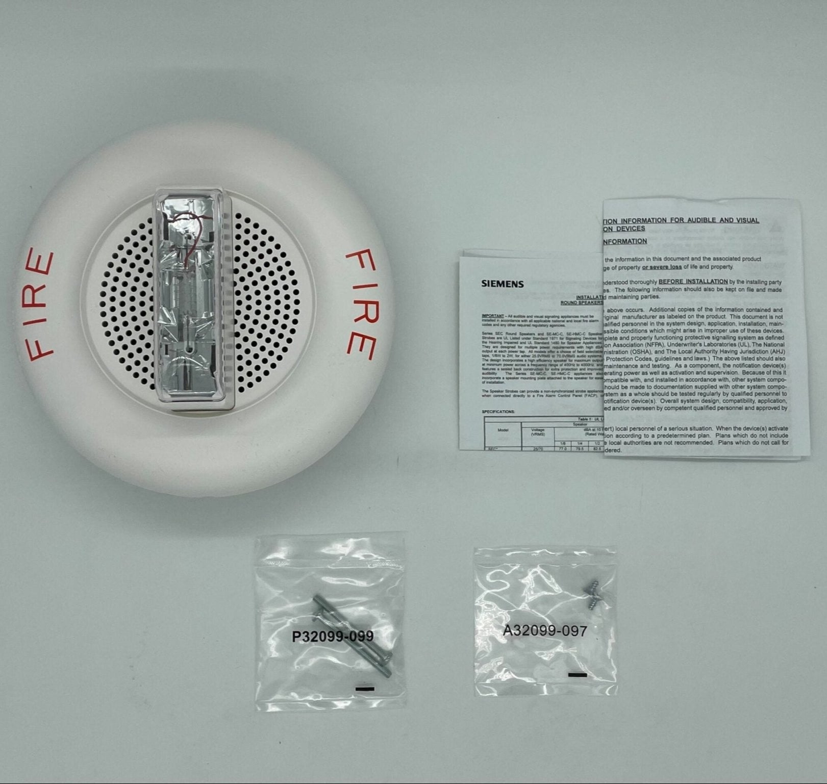 Siemens SE-MC-CW Speaker Strobe - The Fire Alarm Supplier