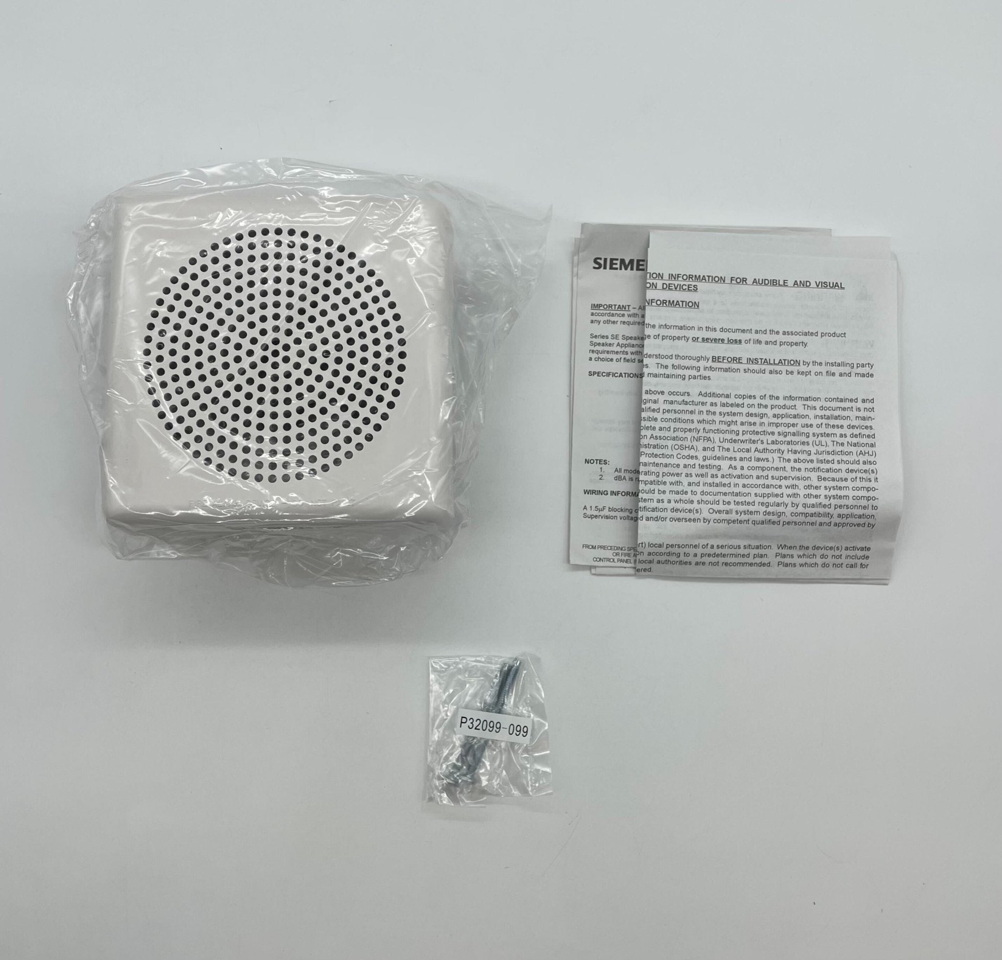 Siemens SE-W Fire Alarm White Speakers - The Fire Alarm Supplier