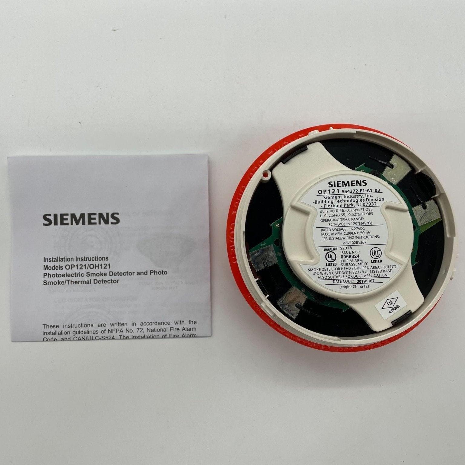 Siemens OP121 (S54372-F1-A1) Smoke Detector - The Fire Alarm Supplier