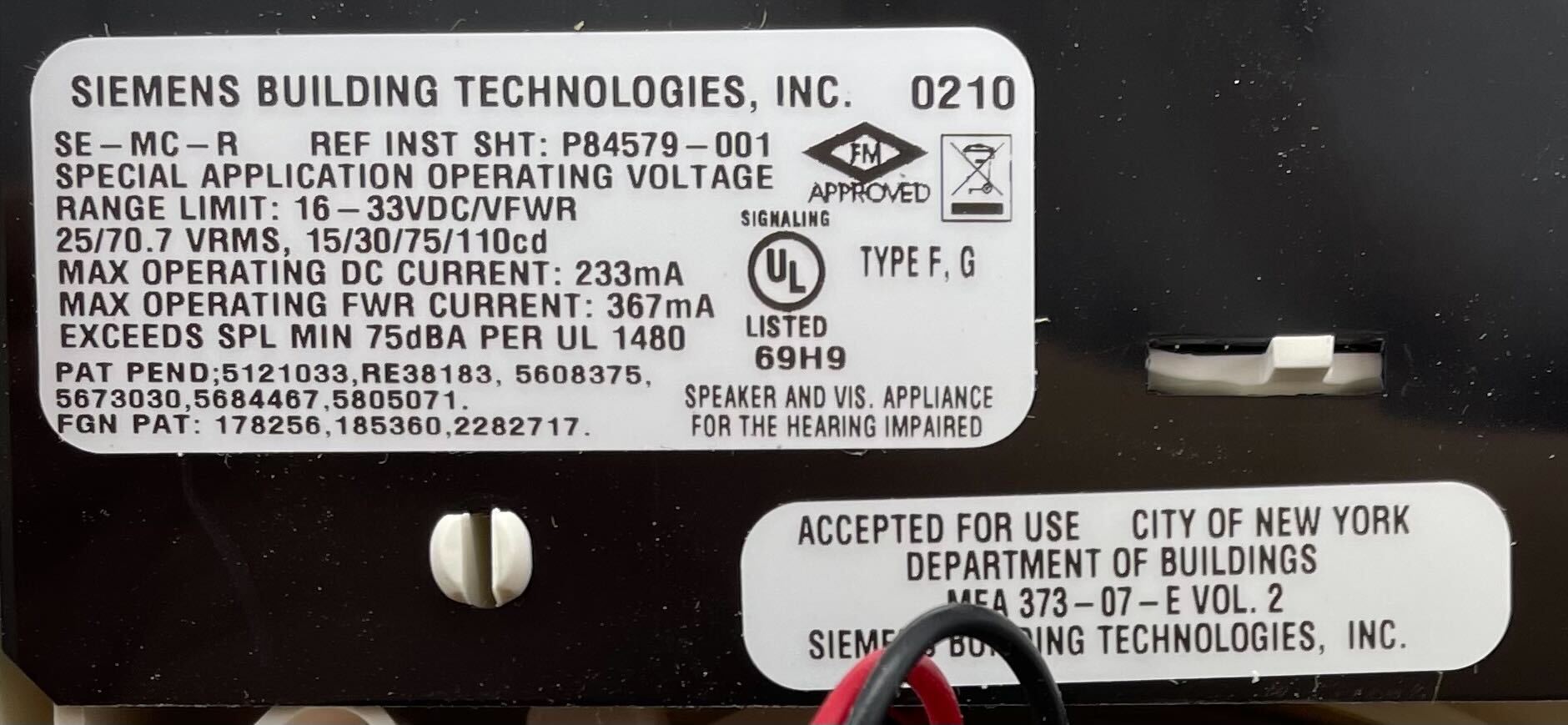 Siemens SE-MC-R (500-636025) Speaker Strobe - The Fire Alarm Supplier