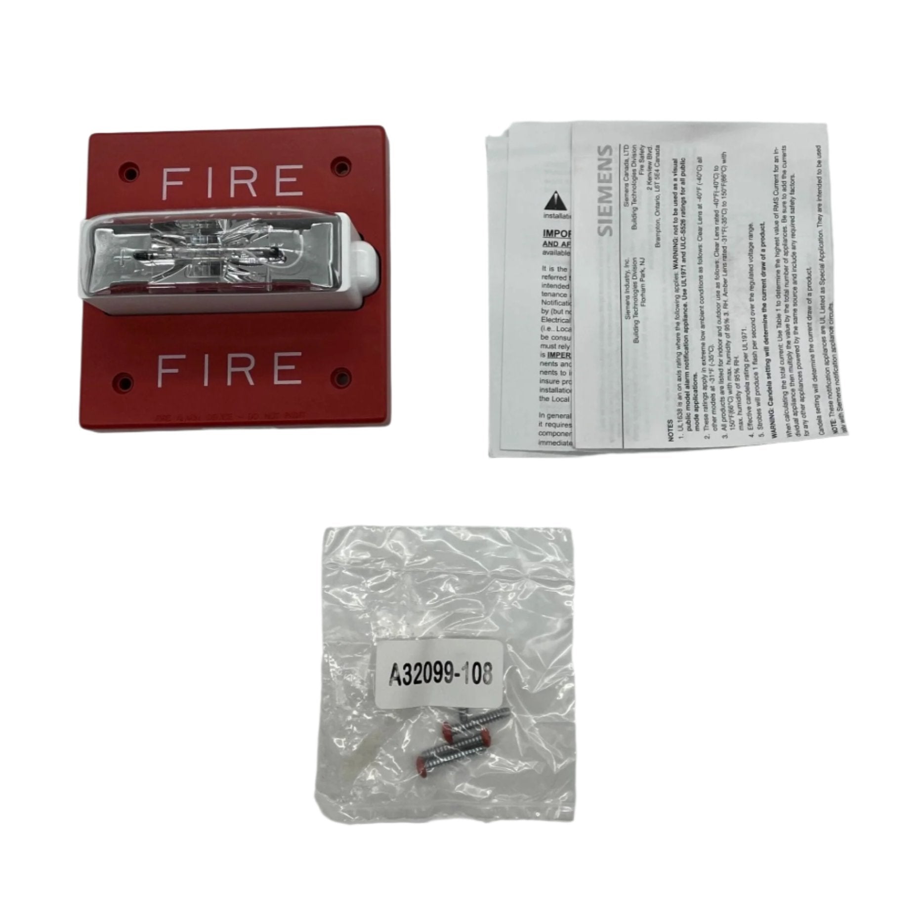 Siemens ST-HMC-R-WP Multi Candela Red Weatherproof Strobe - The Fire Alarm Supplier