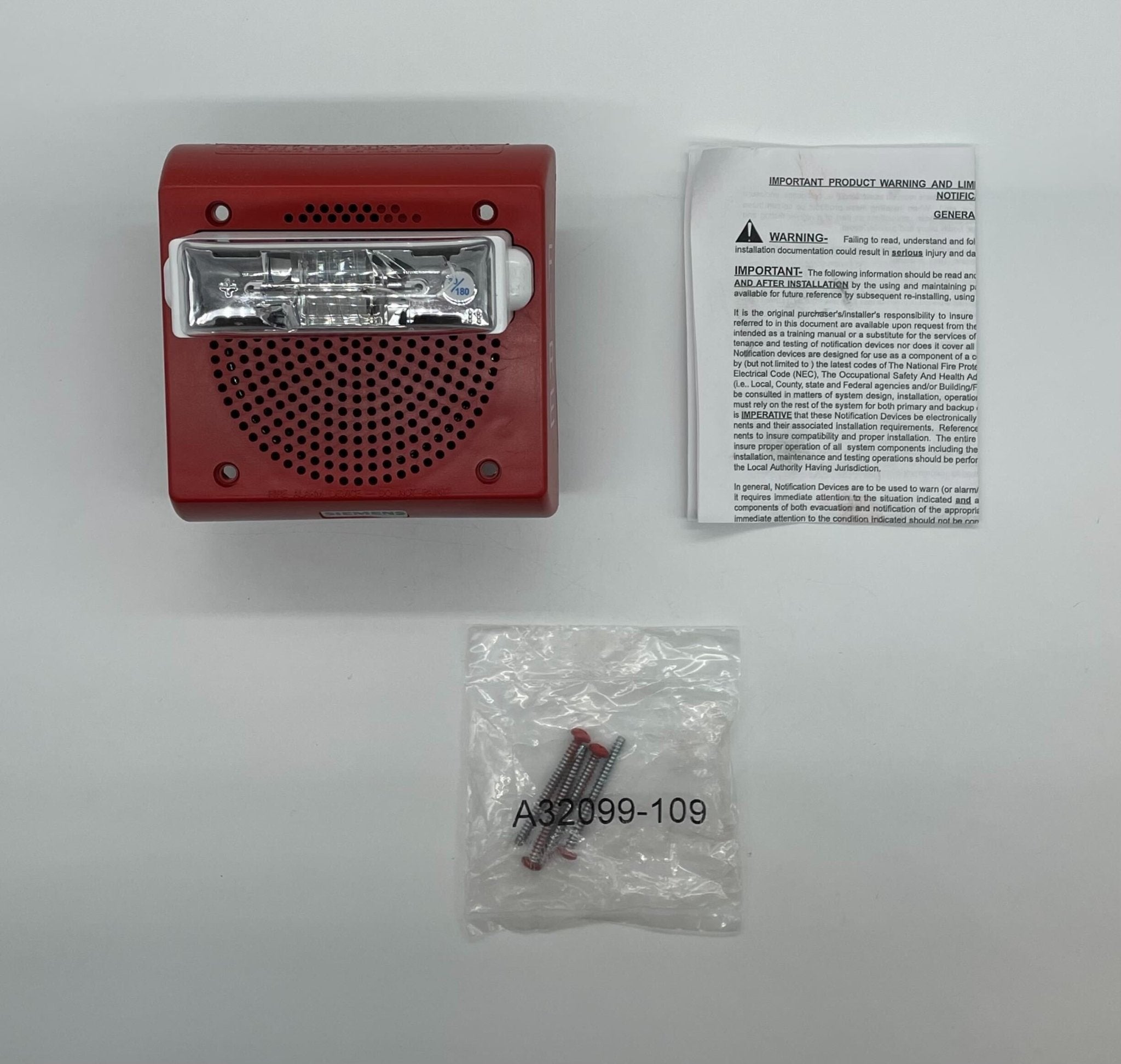Siemens SET-S17-R-WP strobe light, industrial warning lighting device with durable design and bright flashing signal.