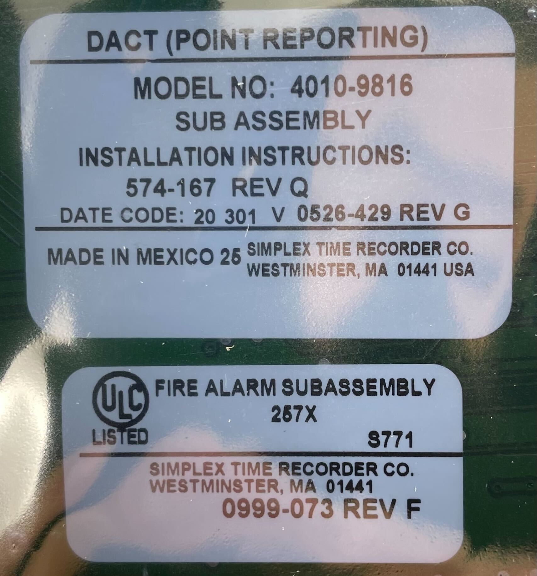 Simplex 4010-9816 - The Fire Alarm Supplier