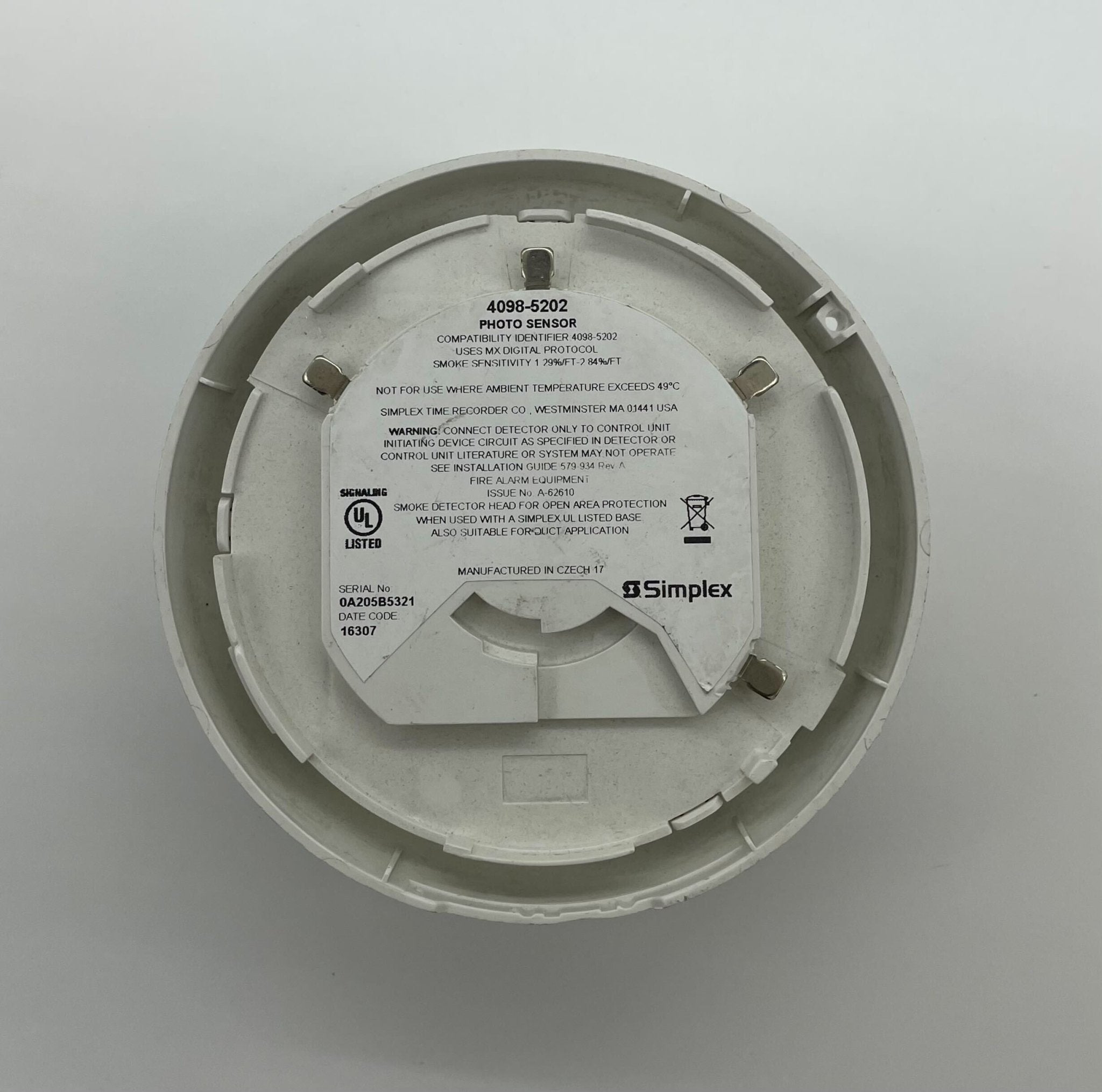 Simplex 4098-5202 Photo Sensor - The Fire Alarm Supplier