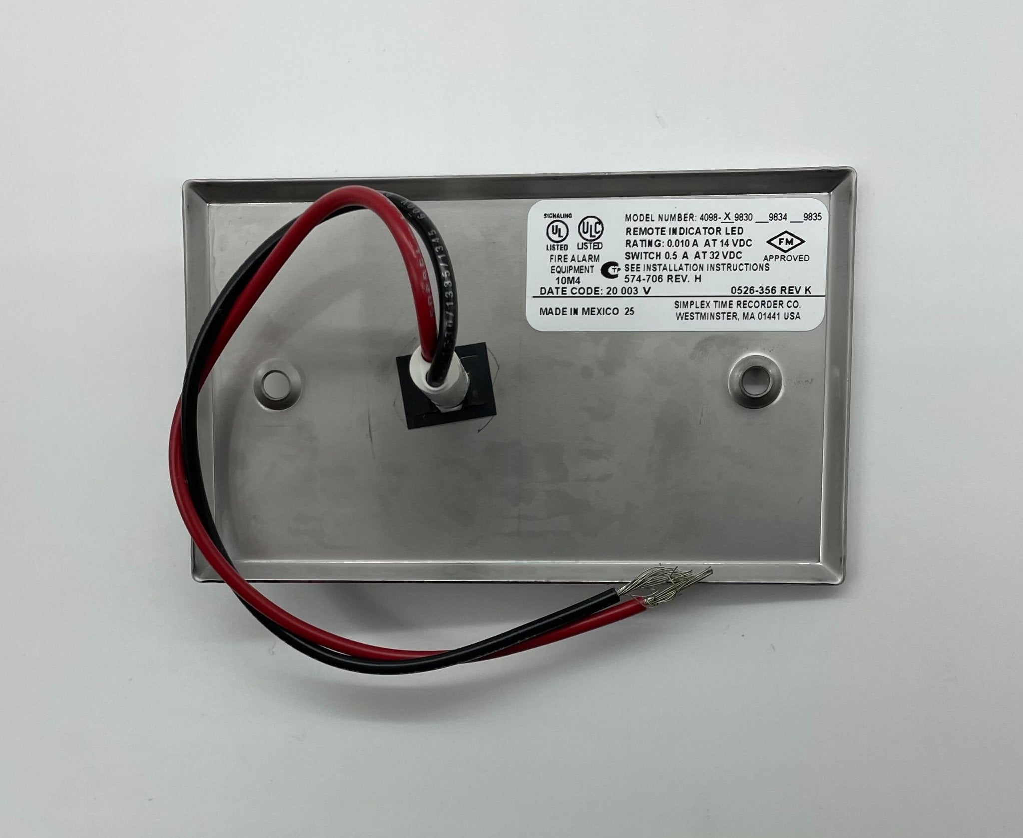 Simplex 4098-9830 Remote Red LED Alarm Indicator - The Fire Alarm Supplier