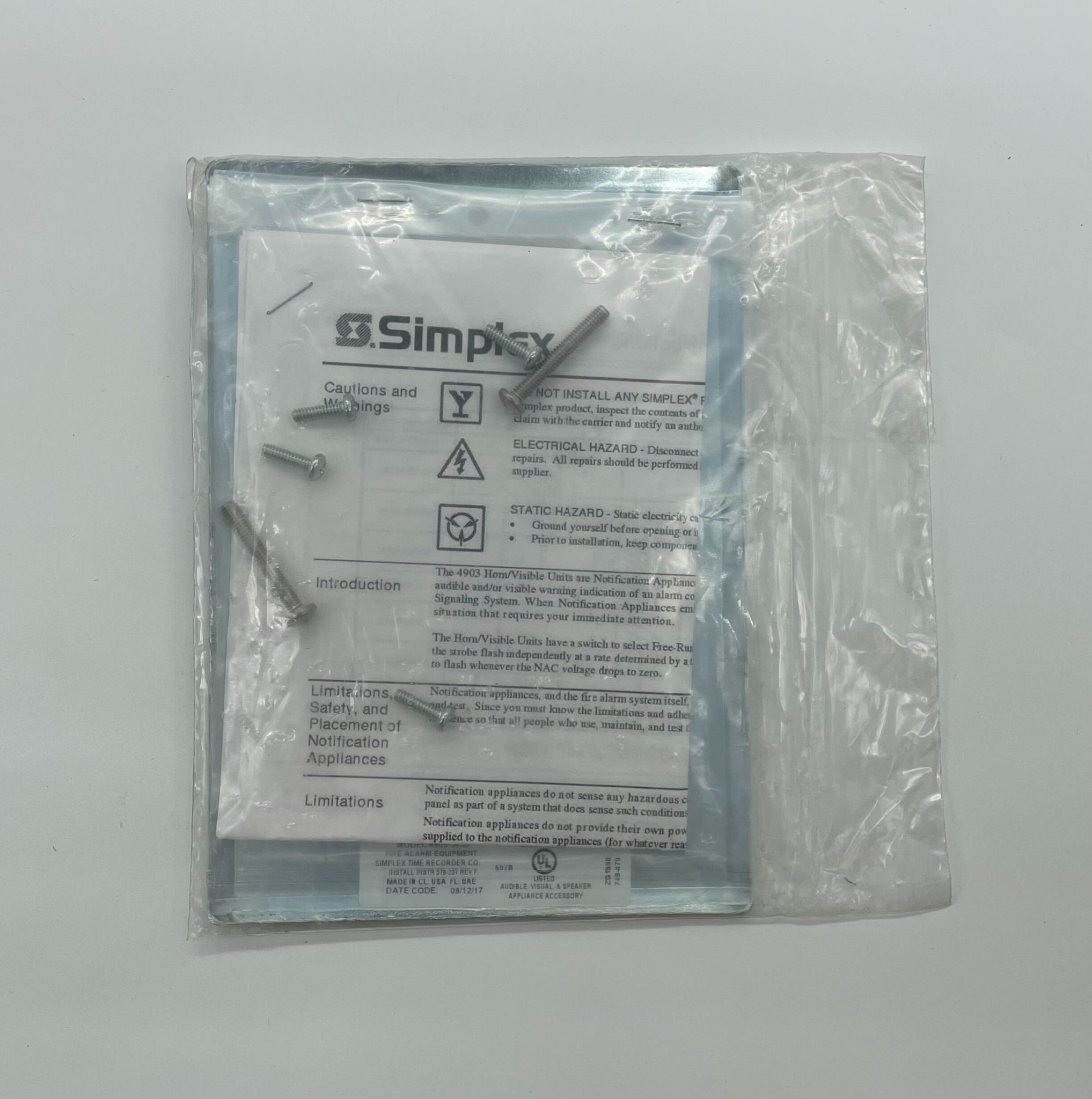 Simplex 4905-9939 A/V Adaptor Plate - The Fire Alarm Supplier