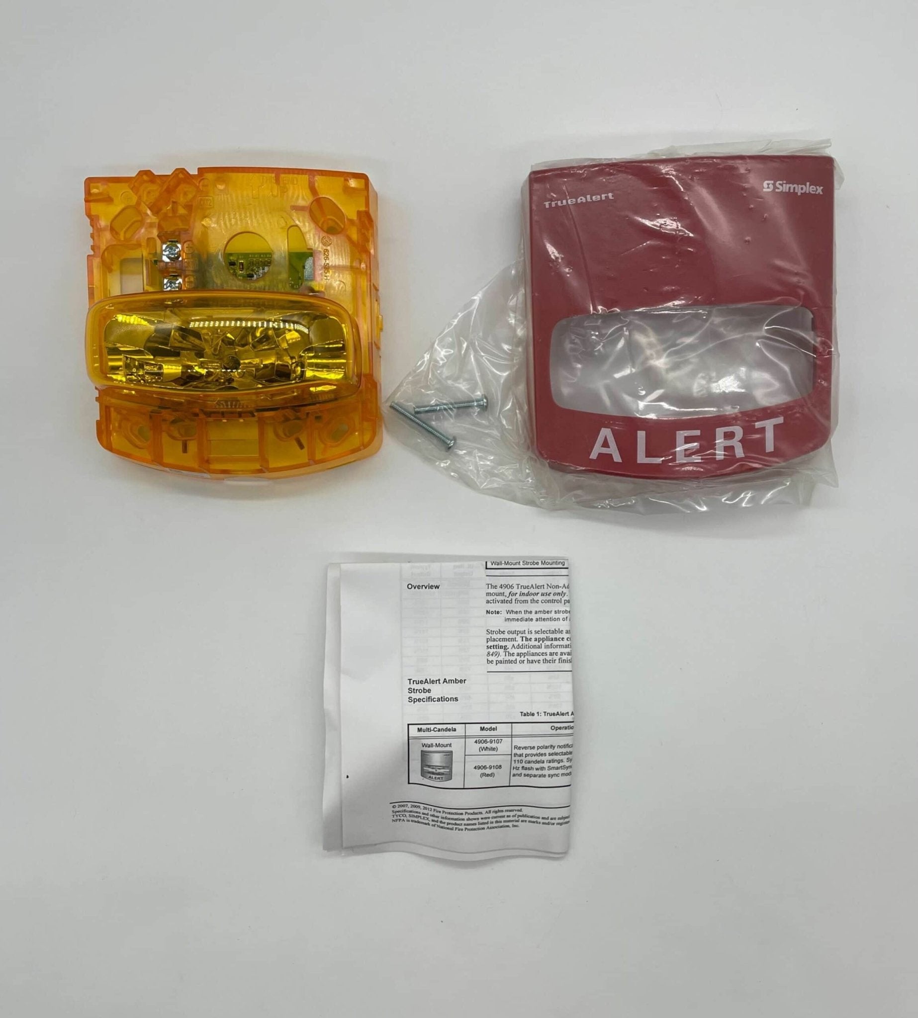 Simplex 4906-9108 Alert Amber Lens Strobe Wall - The Fire Alarm Supplier