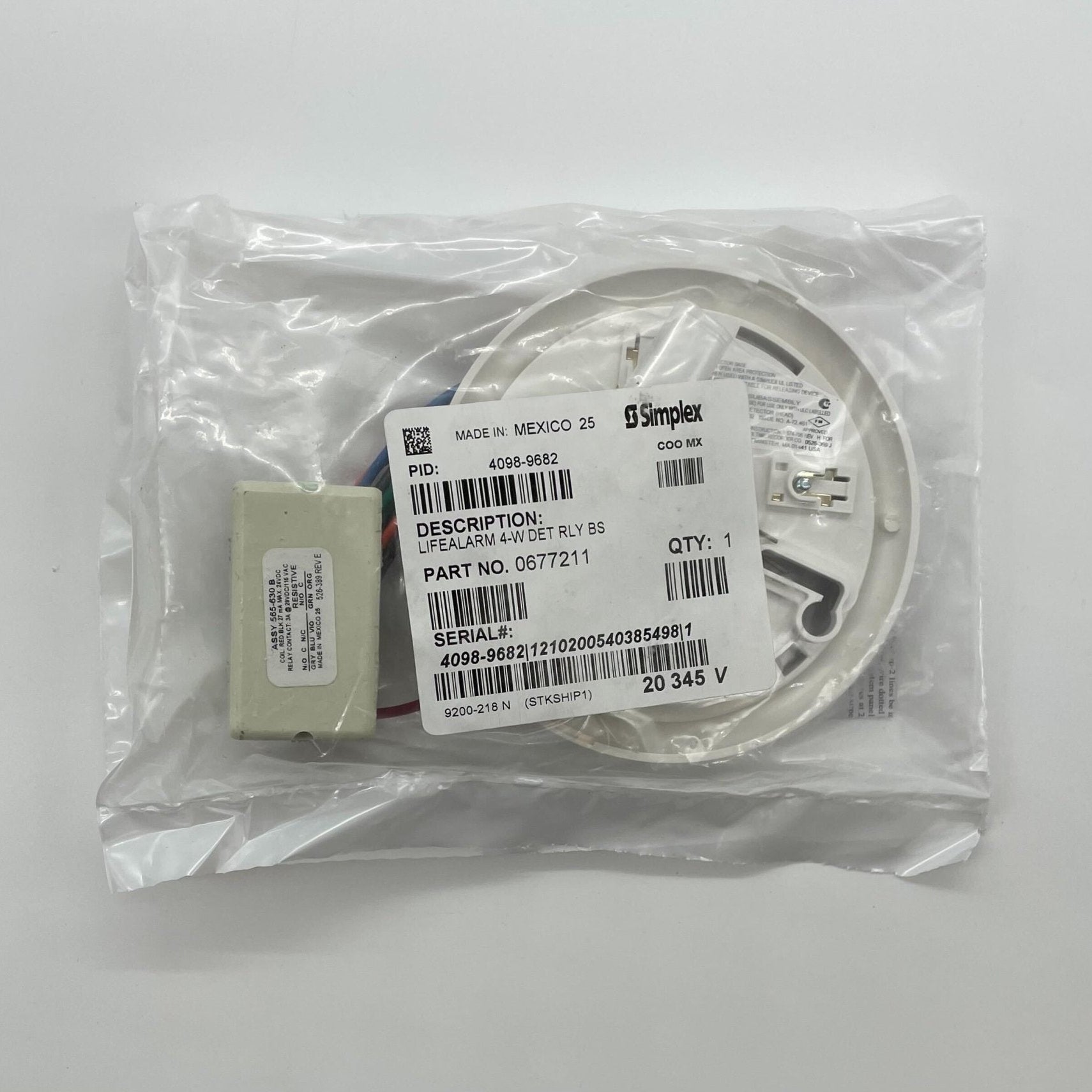Simplex 4098-9682 Life Alarm 4-W Det Rly Bs - The Fire Alarm Supplier