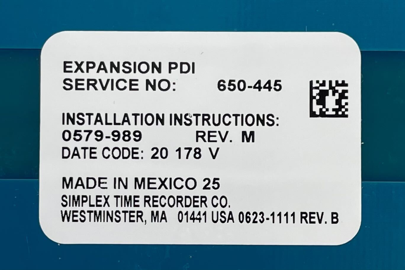 Simplex 650-445 4010ES PDI Bay - The Fire Alarm Supplier