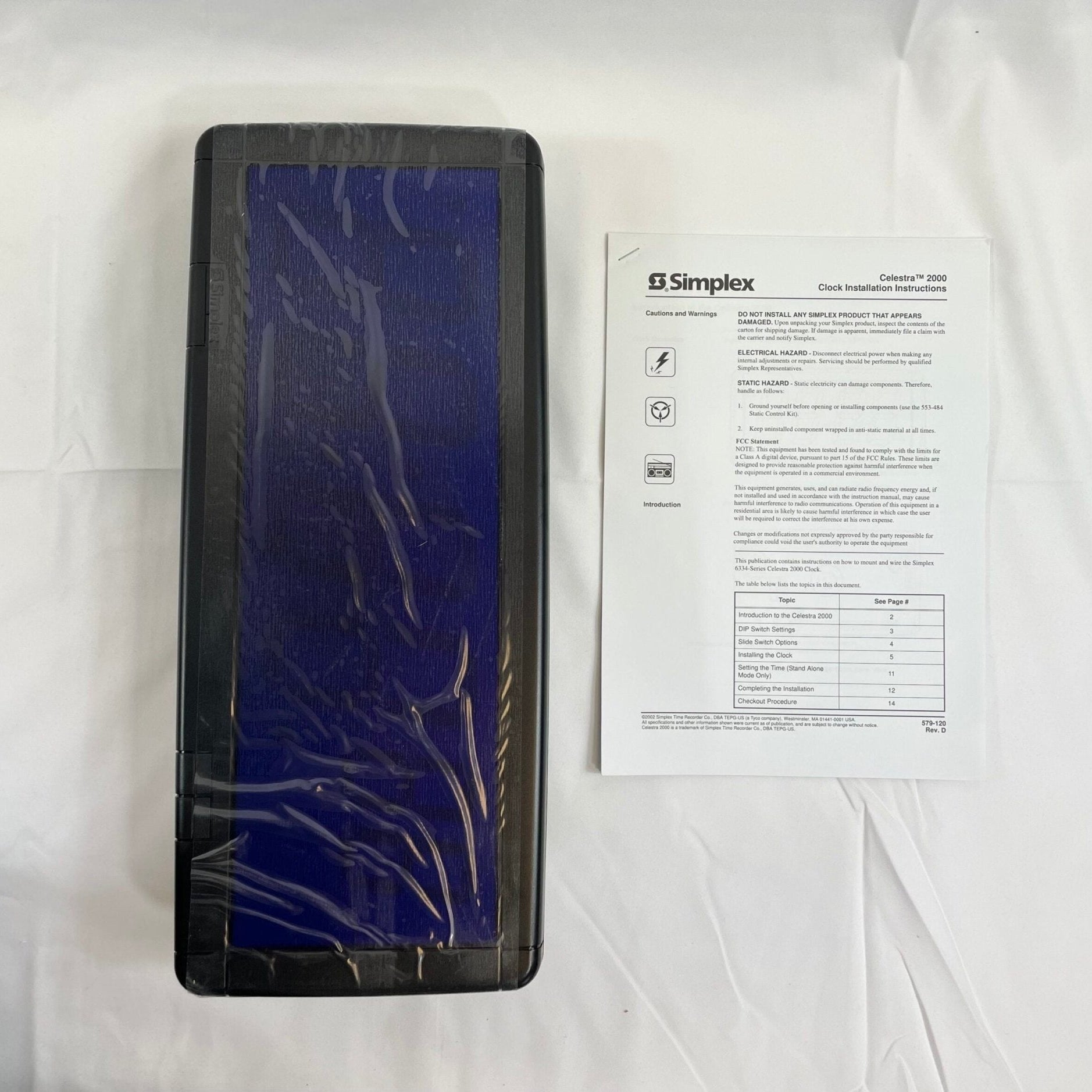 Simplex 6334-9144 6 Digit Red Clock Blue Screen - The Fire Alarm Supplier