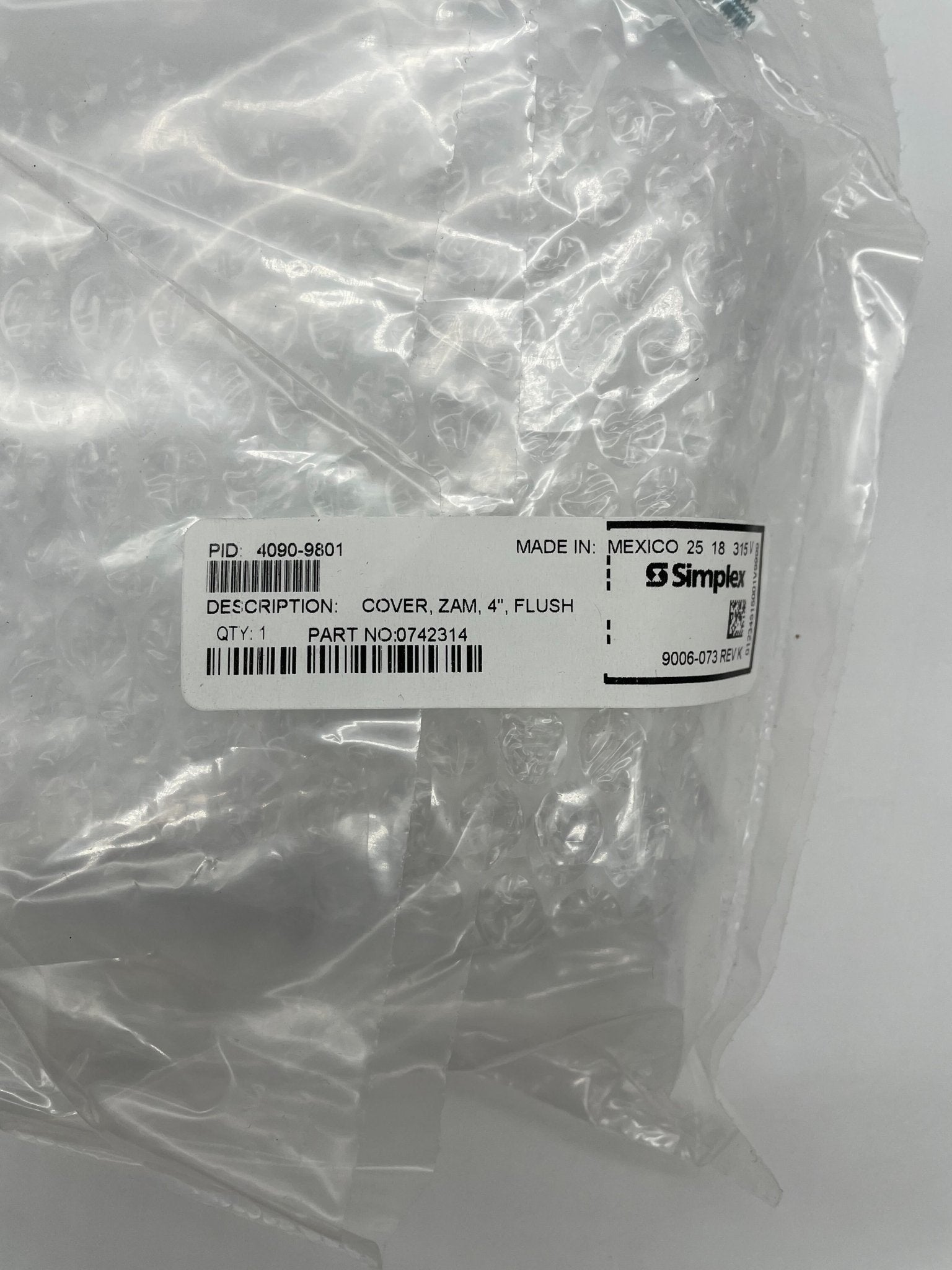 Simplex 4090-9801 Cover Plate ZAM - The Fire Alarm Supplier