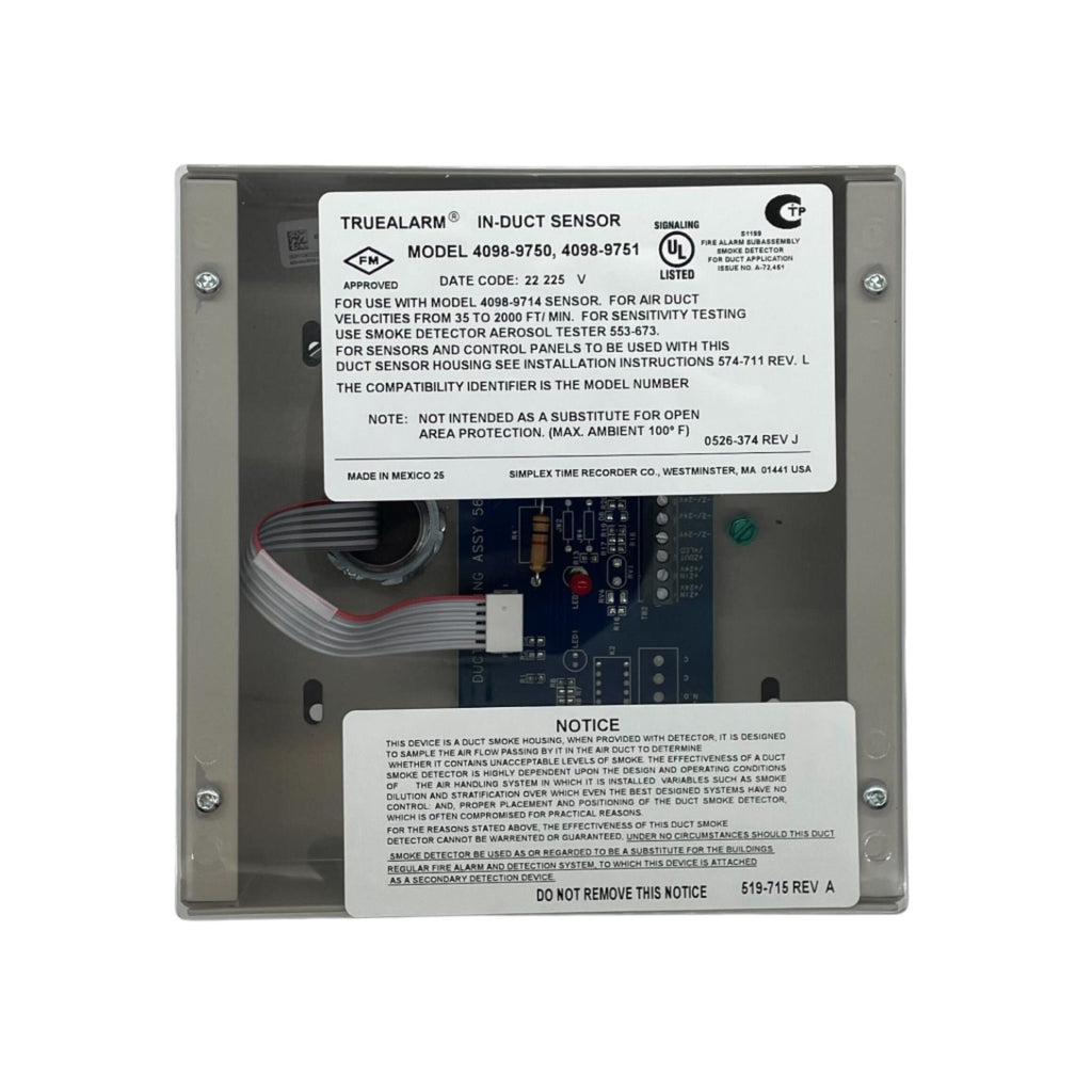 Ssd Sensor Simplex Simplex 4098-9750 SSD In-Duct Sensor - The Fire Alarm Supplier