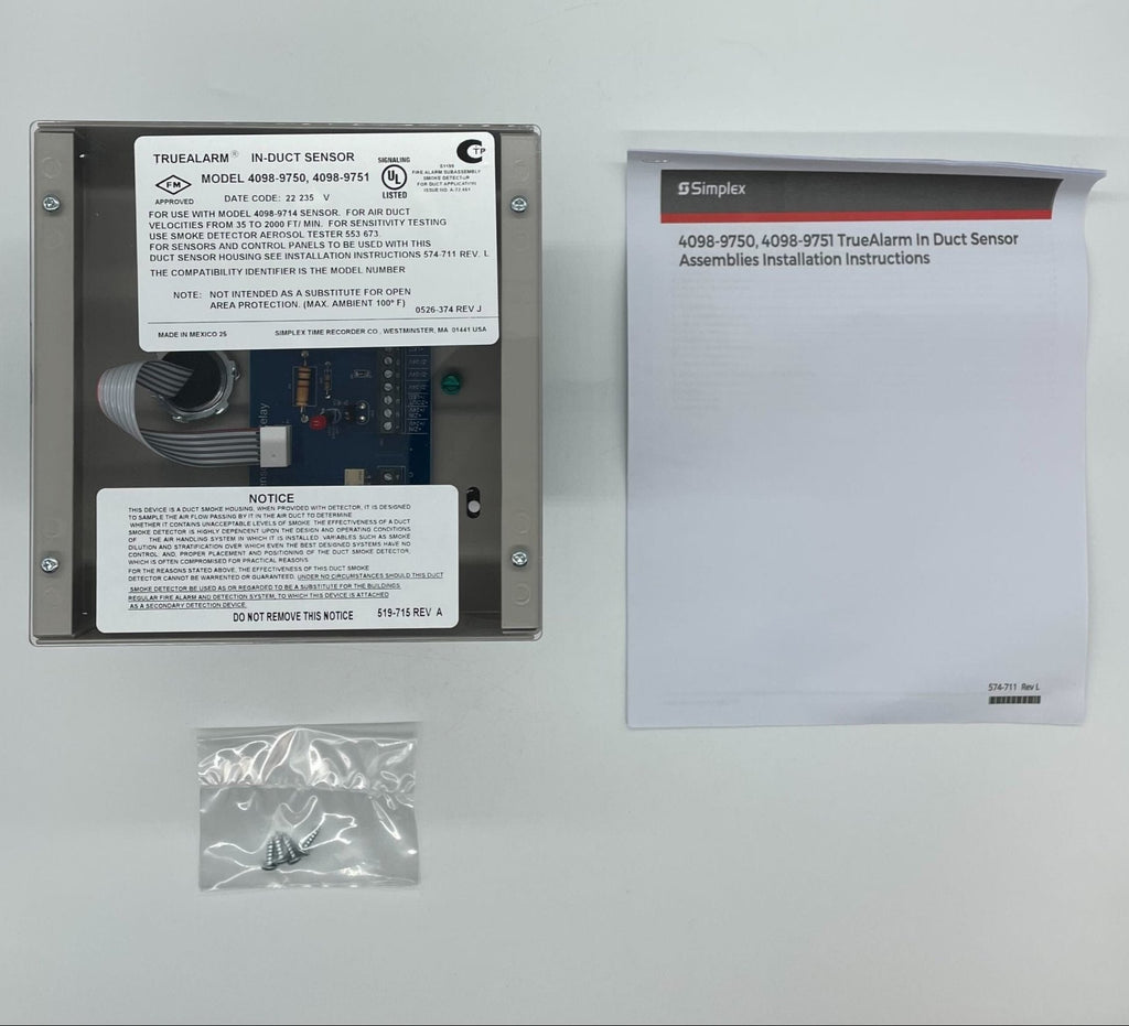 Ssd Sensor Simplex Simplex 4098-9751 SSD In-Duct Sensor Housing