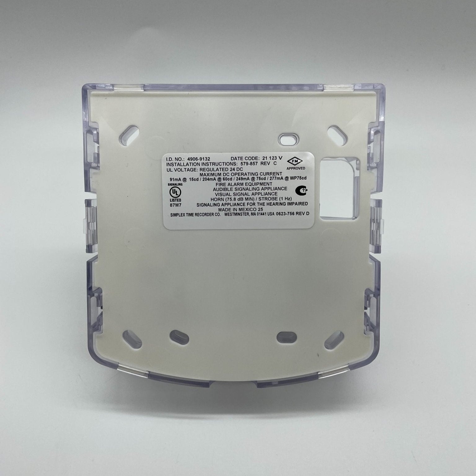 Simplex 4906-9132 Non-Addressable Wall Speaker Strobe - The Fire