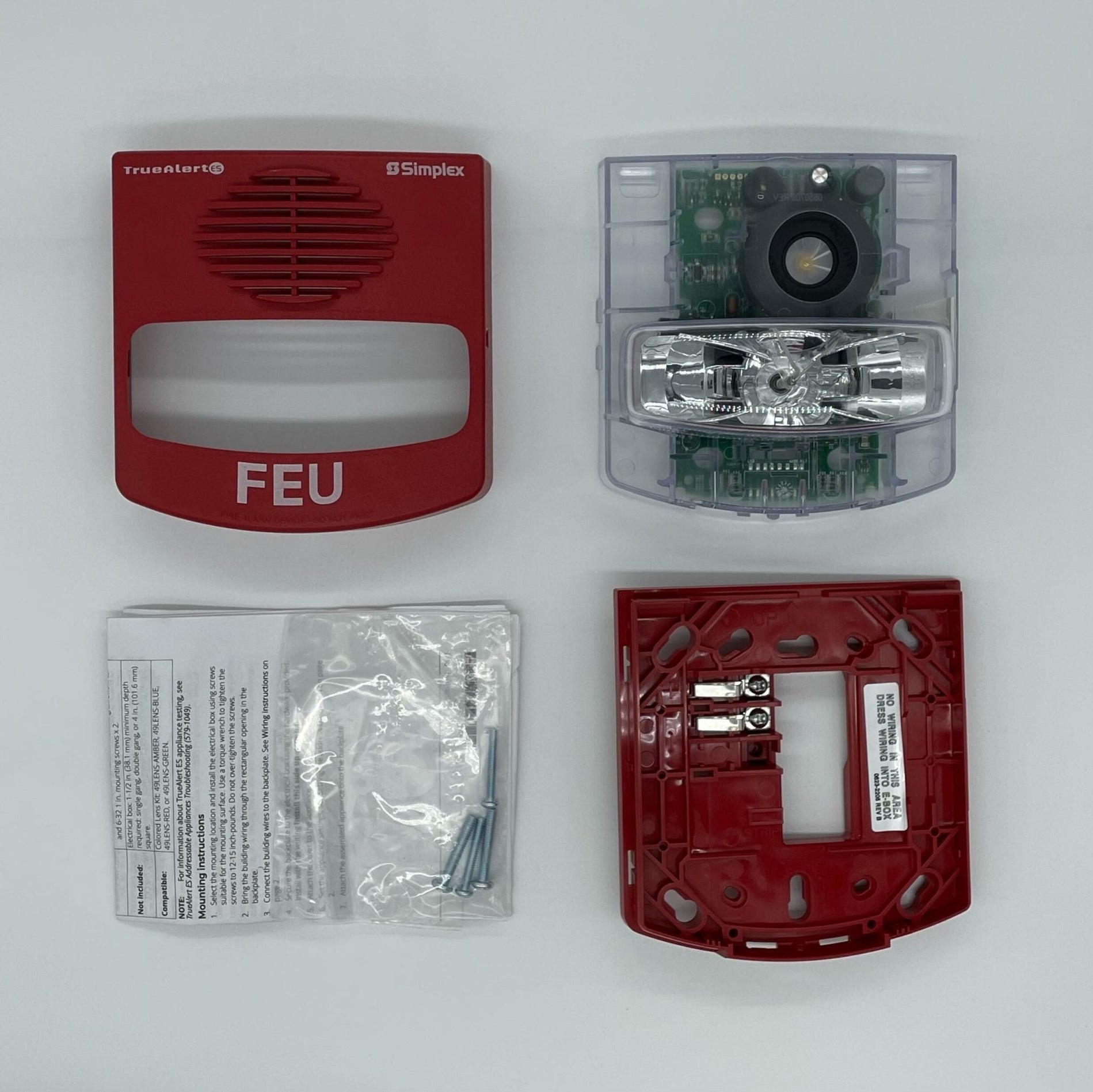 Simplex 49AV-WRQ TrueAlert ES Addressable Horn Strobe "FEU"