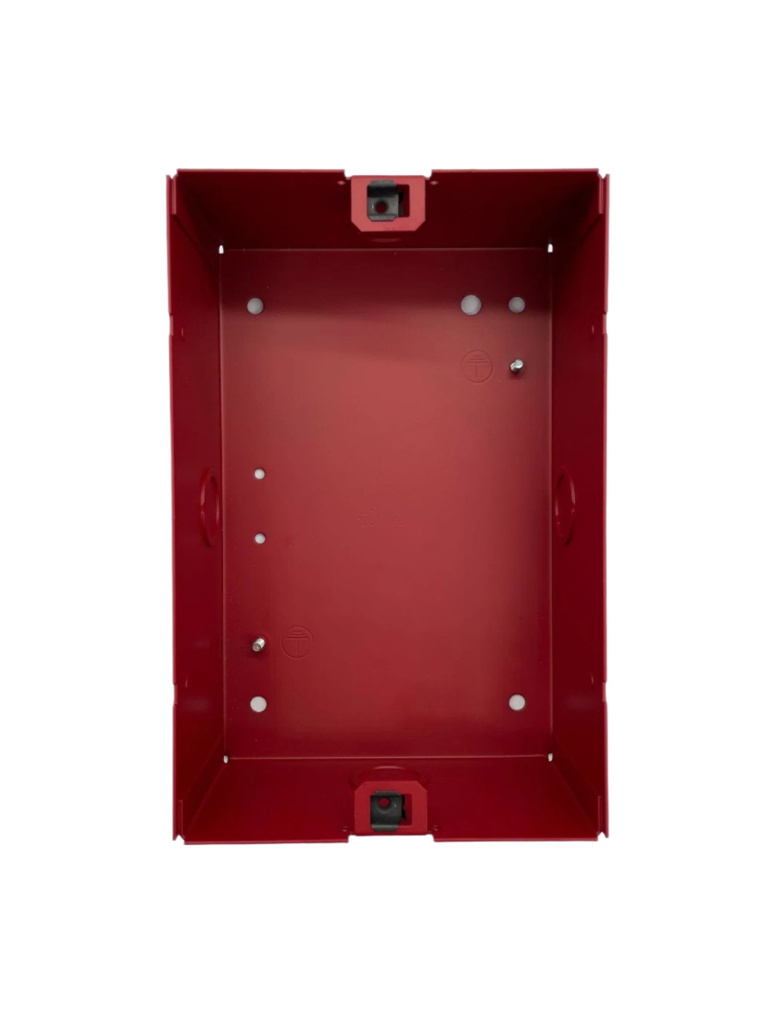 Red Simplex 2975-9145 mounting box for electrical installations, durable plastic enclosure for secure wiring connections.