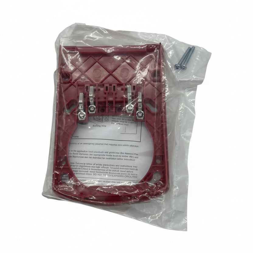 Red Simplex 49MP-SVWR mounting plate for secure installation, featuring durable construction and precise fit for compatible devices.