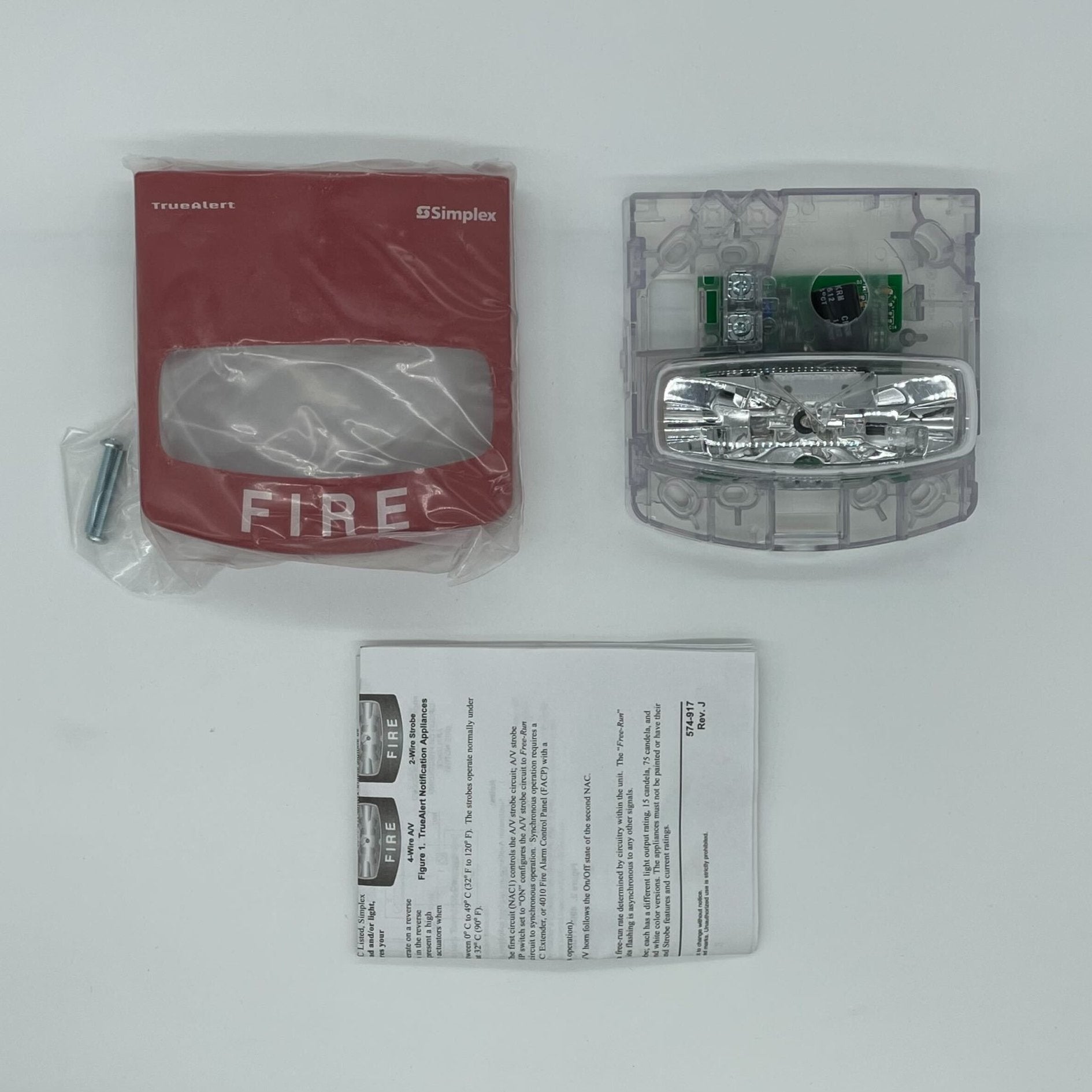 Simplex Pre Truealert Simplex 4904-9170 TrueAlert Non-Addressable Strobe - The Fire Alarm ...