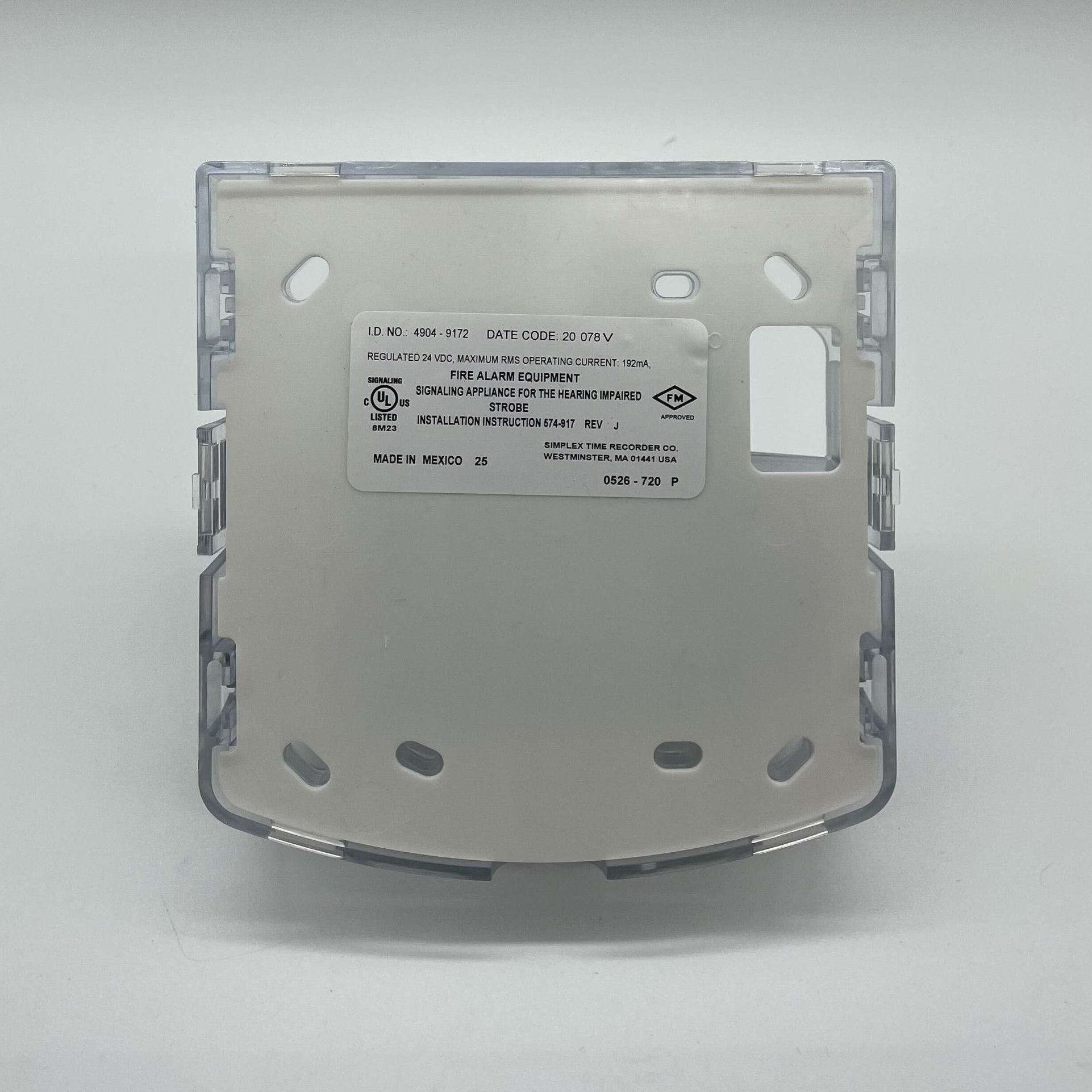 Simplex 4904-9172 Non-Addressable Wall Strobe White - The Fire Alarm Supplier