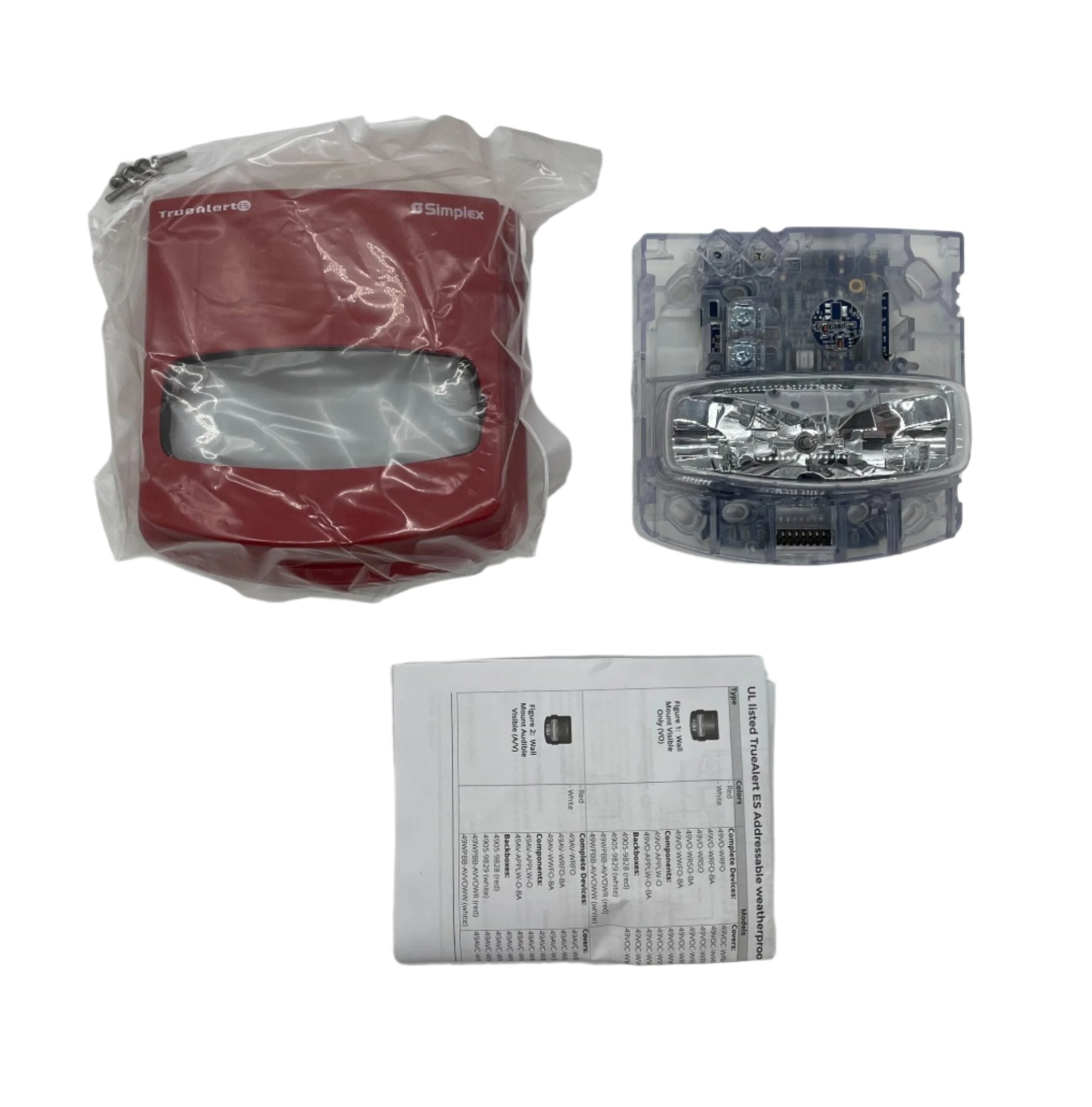 Simplex 49VO-WRSO VV Wall Red Logo - The Fire Alarm Supplier