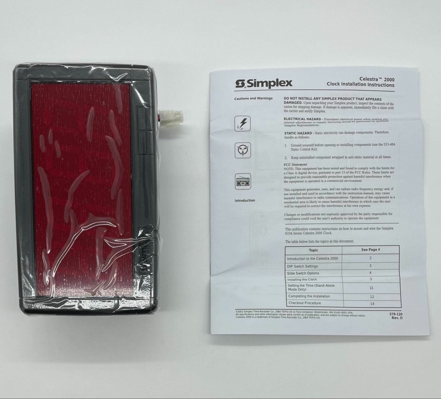 Simplex 6334-9125 Red Led Clock - The Fire Alarm Supplier