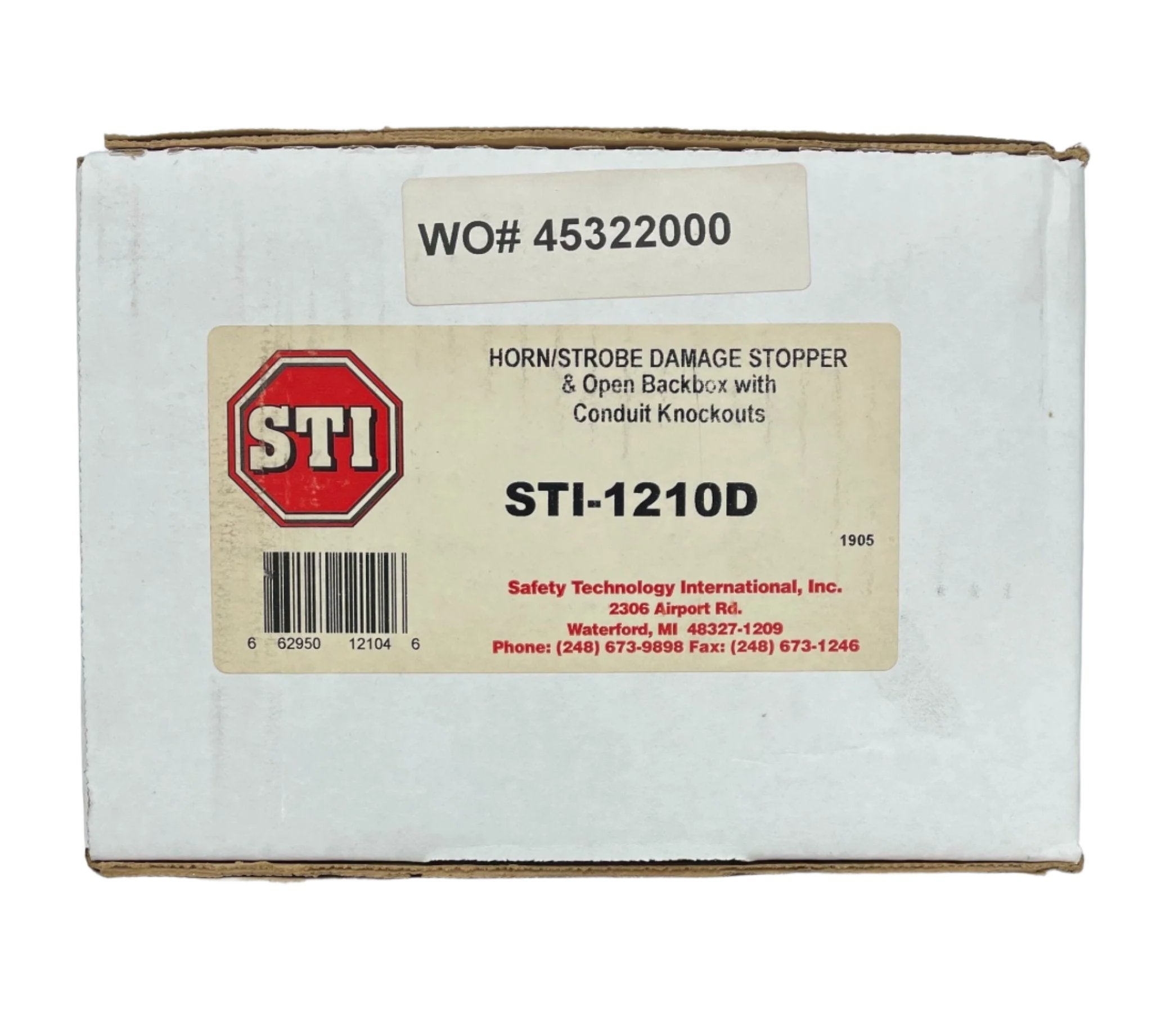 STI-1210D Horn/Strobe Damage Stopper and Open Back Box with Conduit Knockout - The Fire Alarm Supplier