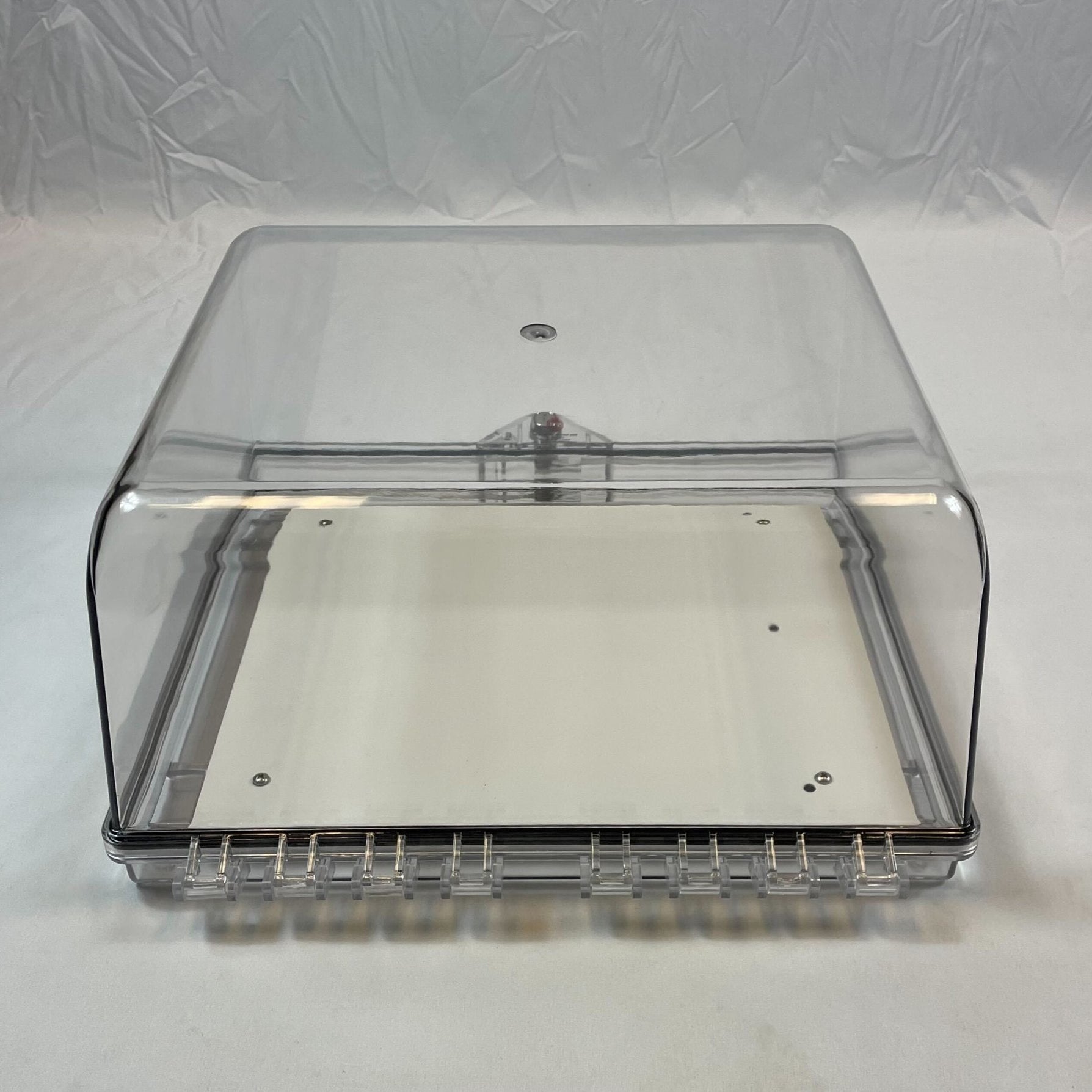 STI-7530 Safety Technology Protective Cabinet, Polycarbonate w/Backplate, Key Lock, Clear - The Fire Alarm Supplier